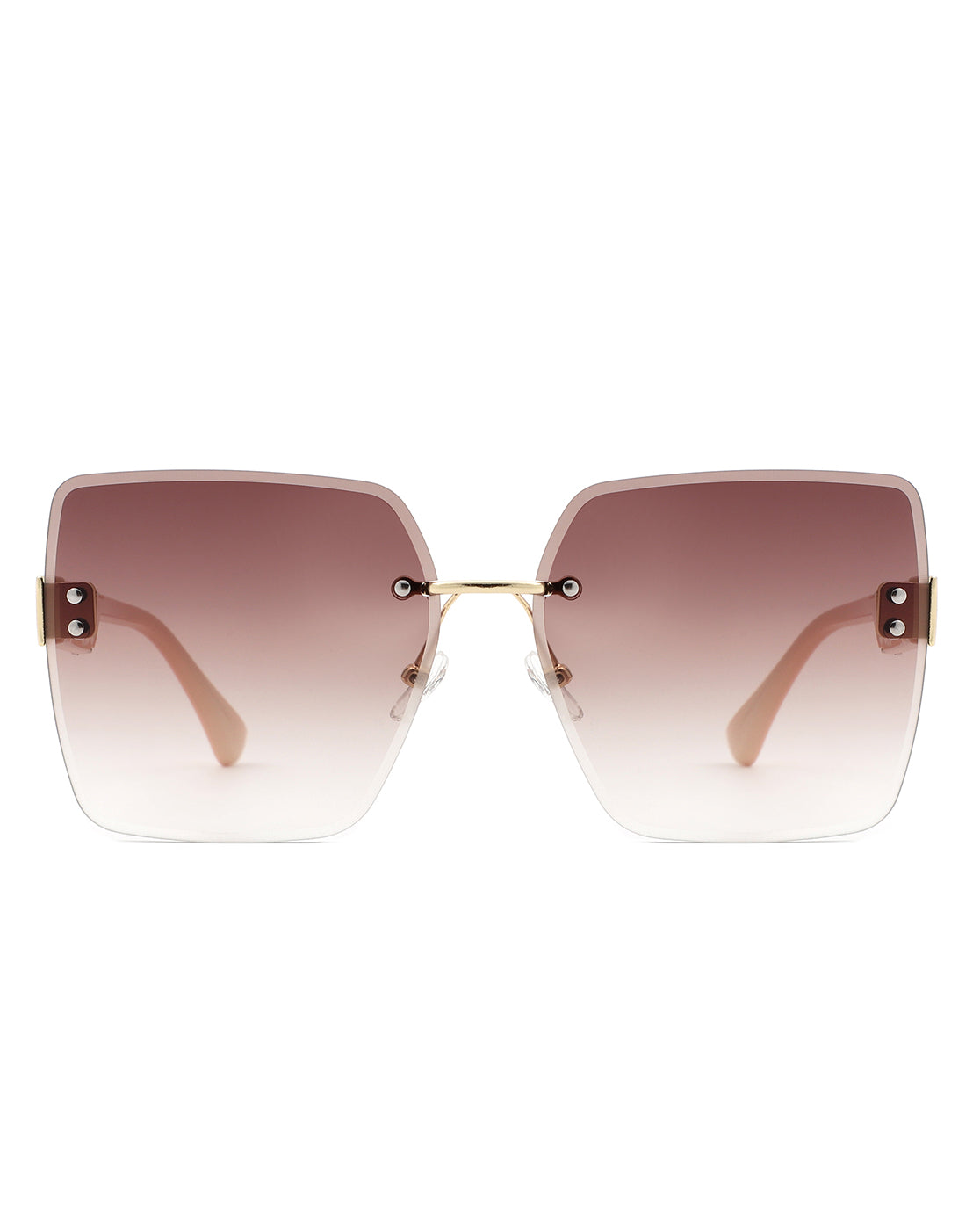 Kaelys Women's Oversized Rimless Sunglasses featuring a modern rimless design and square shape, perfect for stylish sun protection.