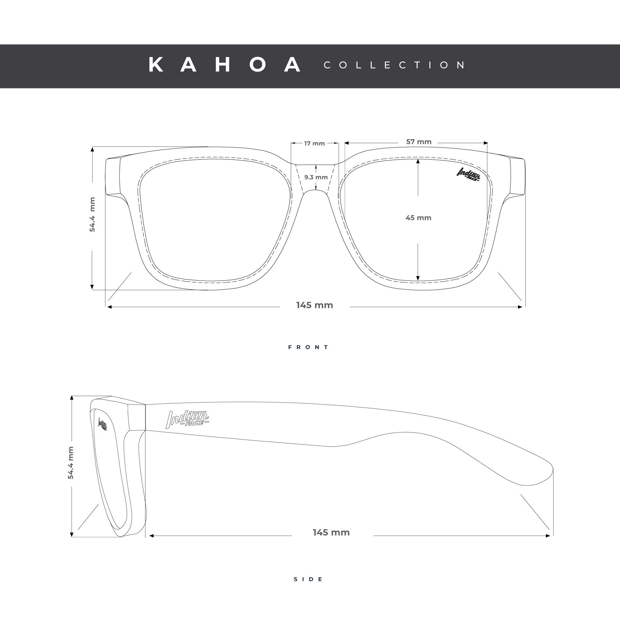 Kahoa Green Haze / Black sunglasses with polarized lenses, showcasing a stylish unisex design suitable for outdoor activities.