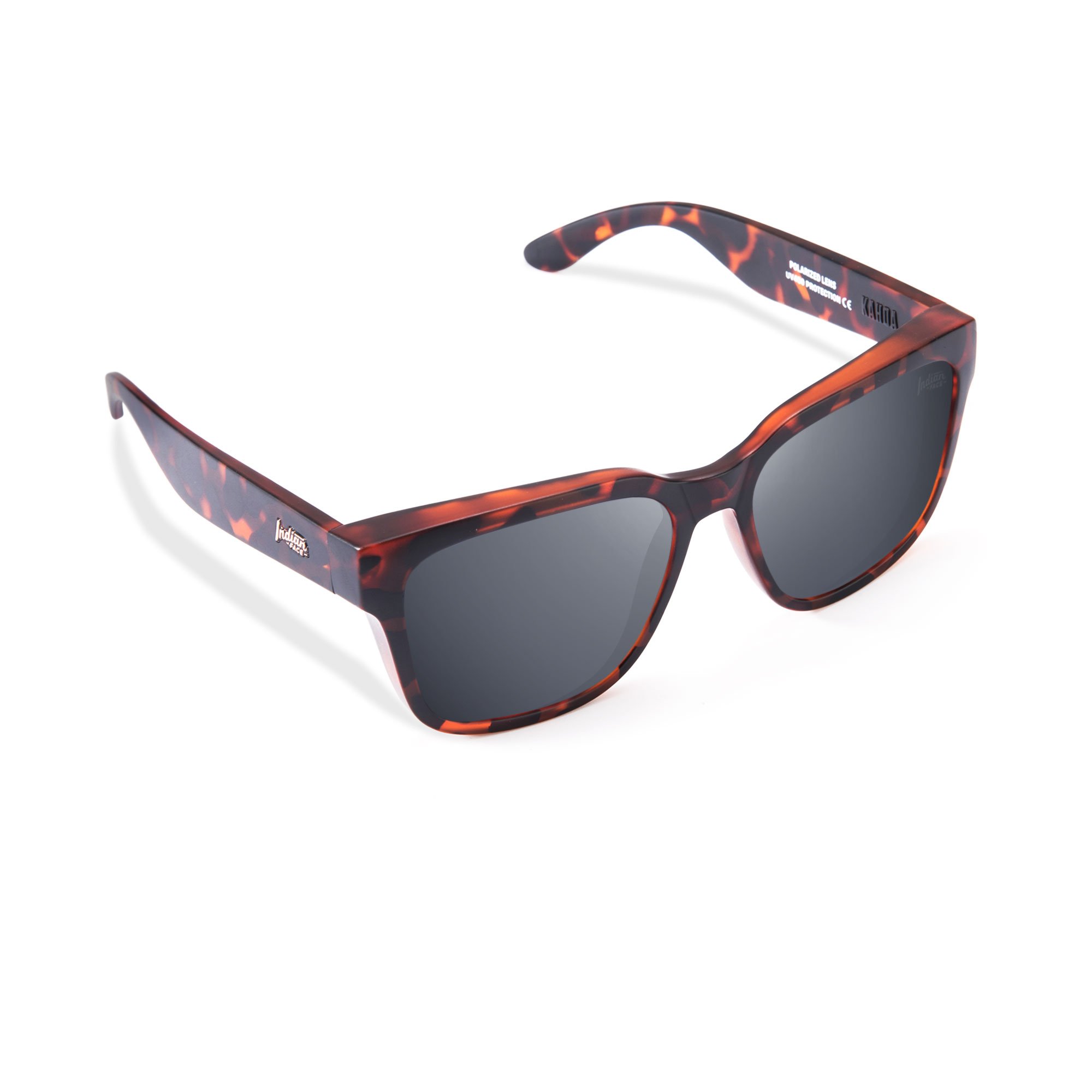 Kahoa Tortoise Black sunglasses featuring a unisex design with polarized lenses for UV protection, ideal for outdoor activities.