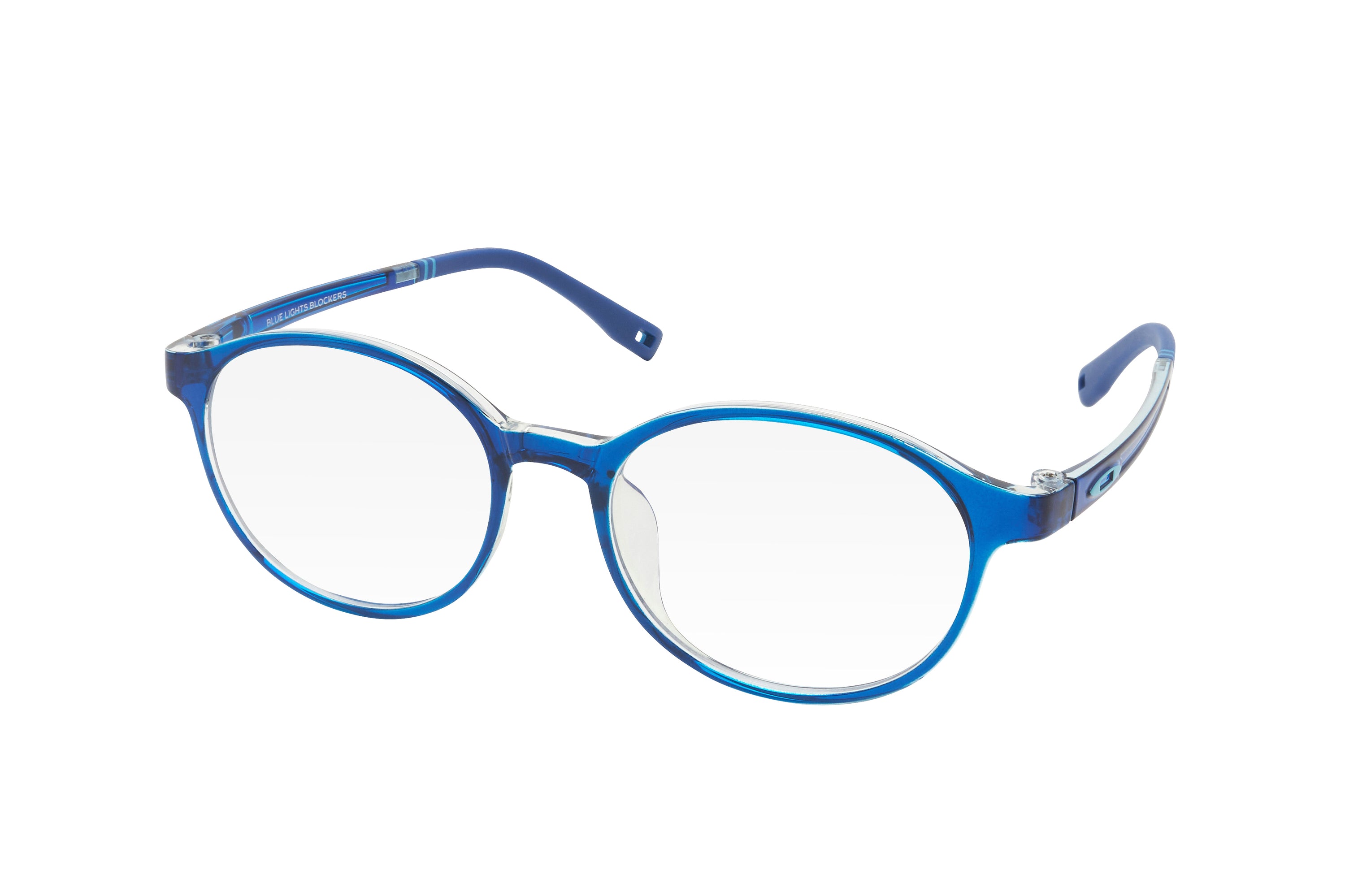 Kai Kids Blue Light Blocking Glasses in a cute round design, made from lightweight TR90 material, perfect for protecting children's eyes from blue light.