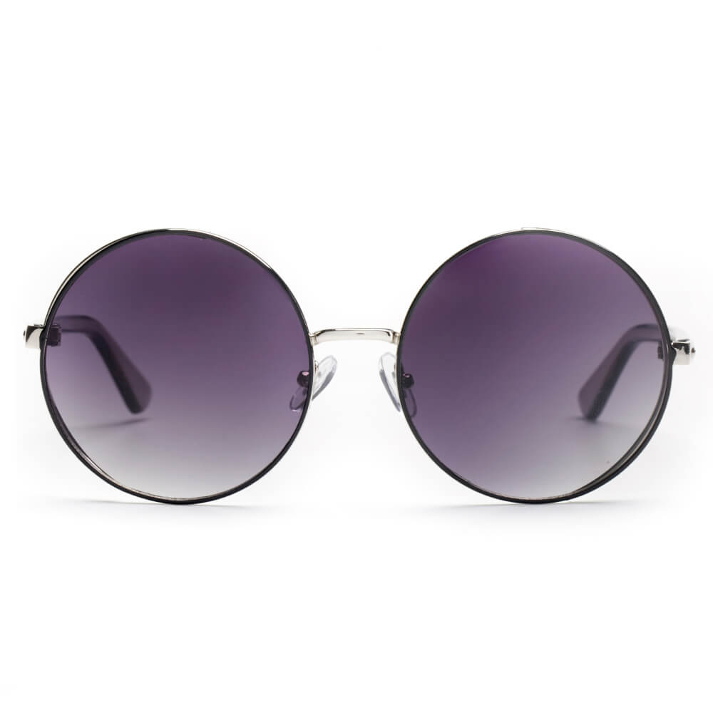 KARLSTAD Women's Classic Round Lennon Fashion Sunglasses featuring a luxurious design with halo effects.