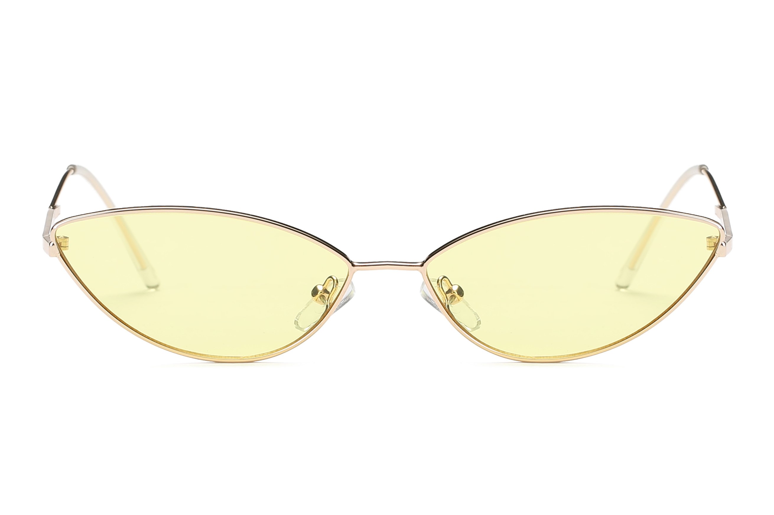 Kimora Women Metal Retro Vintage Slim Cat Eye Fashion Sunglasses with a stylish cat eye design and metal frame, offering UV protection.