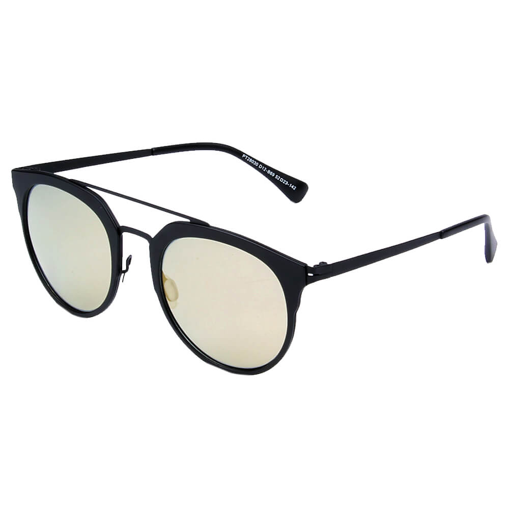 Kona Round Retro Mirrored Fashion Sunglasses with a stylish design and polarized lenses, perfect for sunny days.