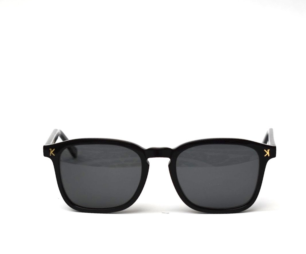 Kozy Cruiser Black eyewear featuring a sleek black acetate frame and Zeiss CR39 lenses.