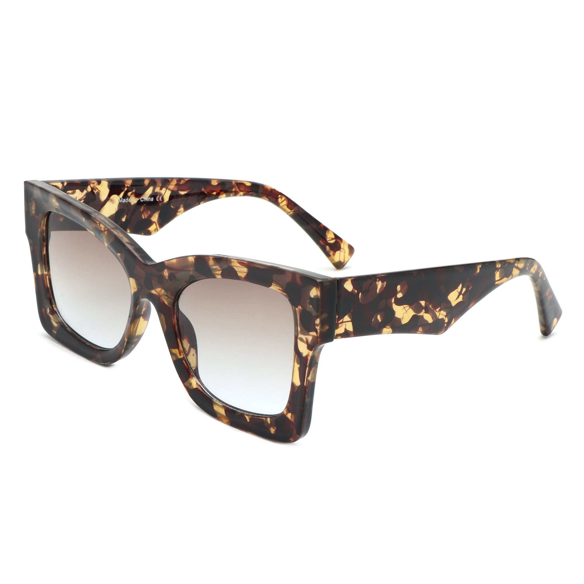 Liora Retro Fashion Square Cat Eye Sunglasses for Women, featuring a stylish cat eye design with lightweight plastic frames and polycarbonate lenses.