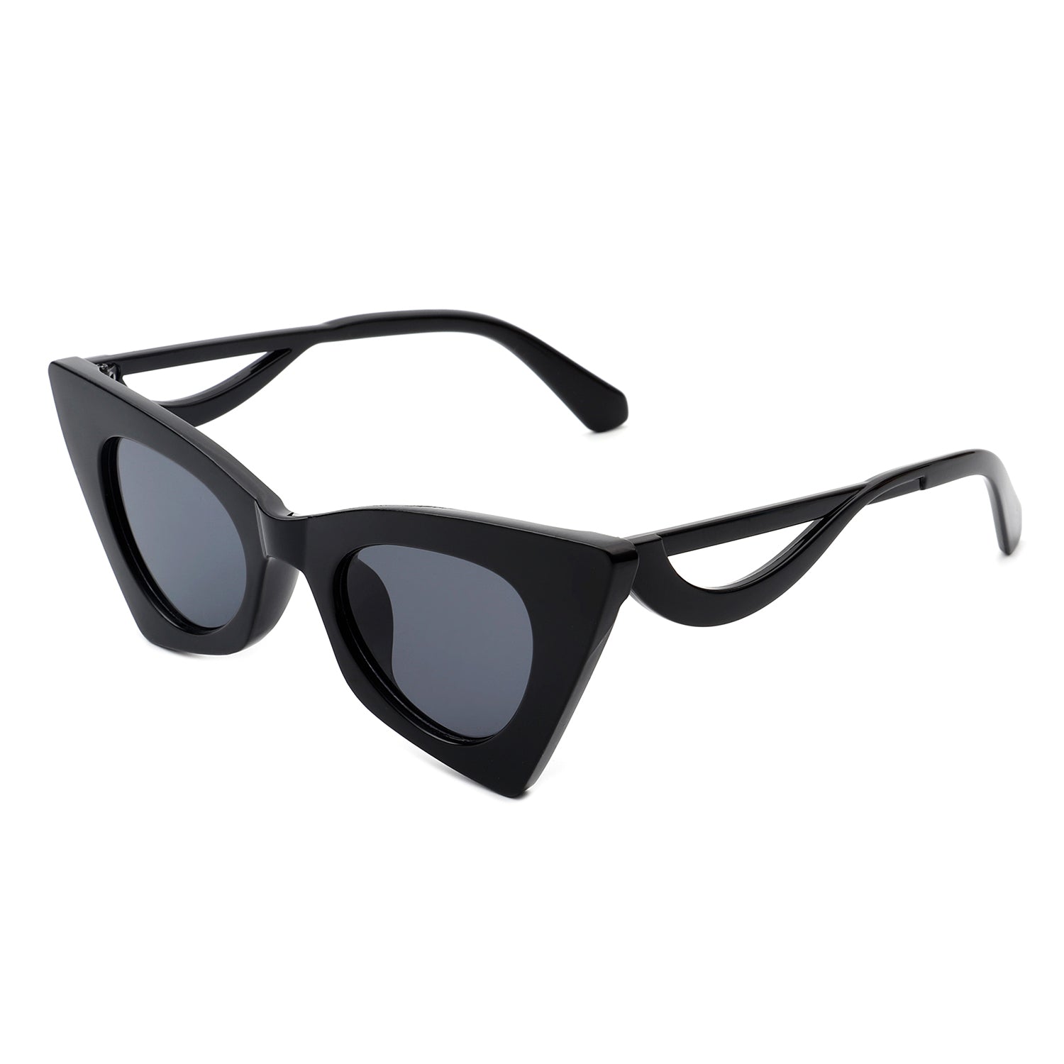 Luminea Women Retro High Pointed Vintage Fashion Cat Eye Sunglasses with a stylish cat eye design, featuring a plastic frame and UV protection.