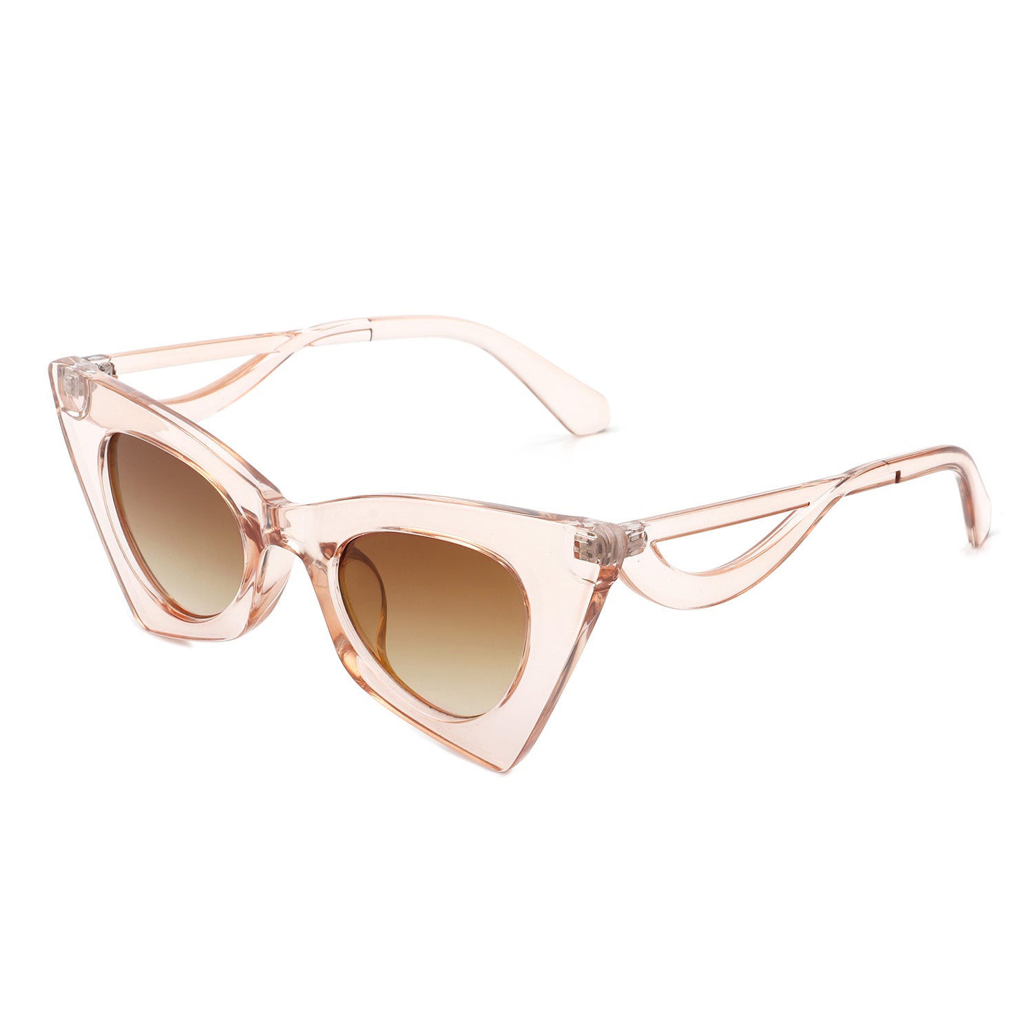 Luminea Women Retro High Pointed Vintage Fashion Cat Eye Sunglasses with a stylish cat eye design, featuring a plastic frame and UV protection.