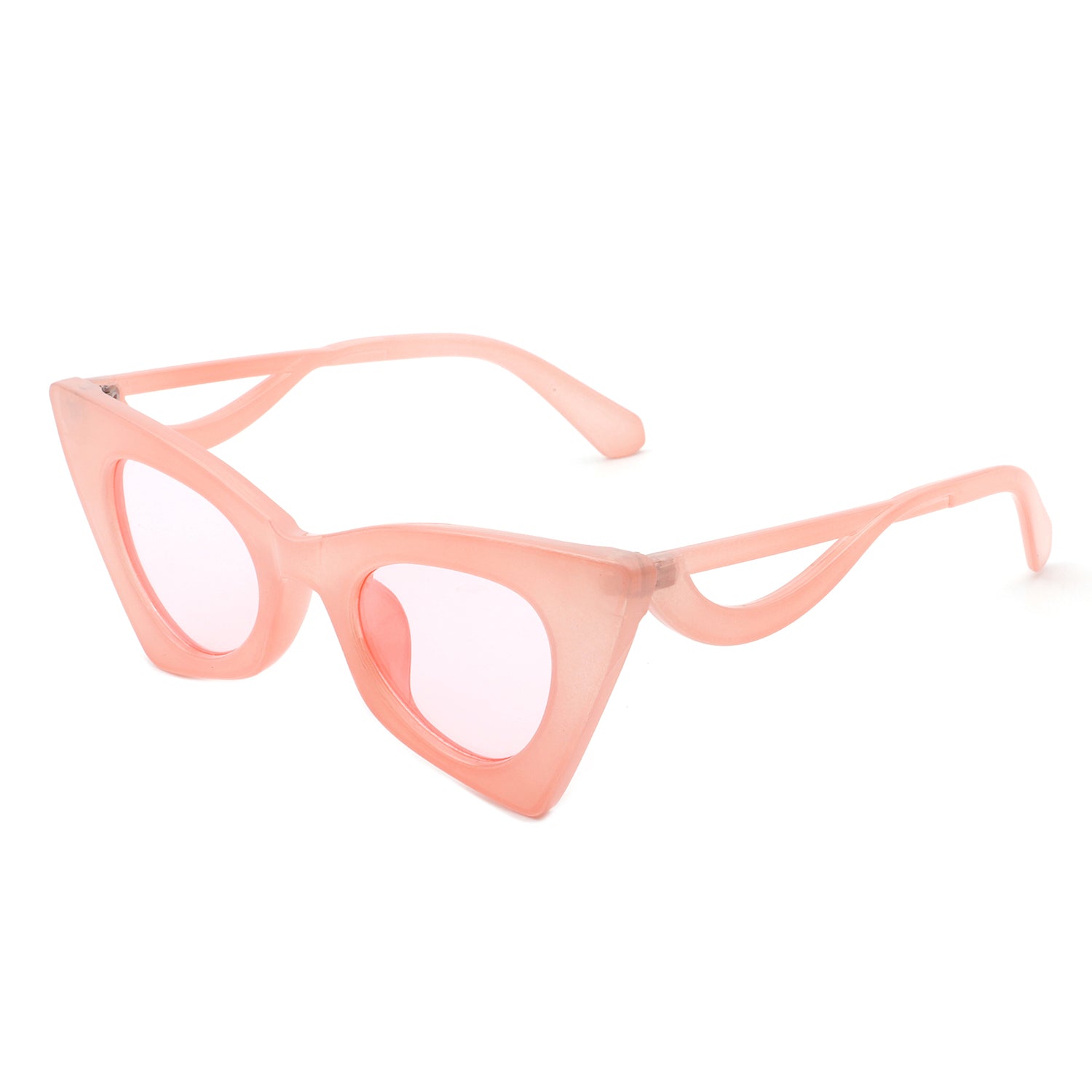 Luminea Women Retro High Pointed Vintage Fashion Cat Eye Sunglasses with a stylish cat eye design, featuring a plastic frame and UV protection.