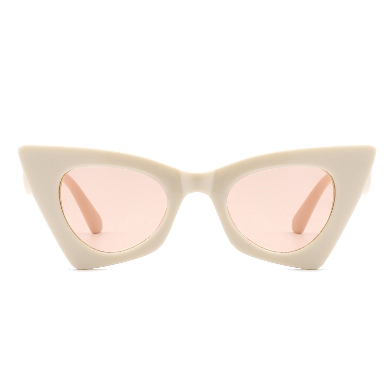 Luminea Women Retro High Pointed Vintage Fashion Cat Eye Sunglasses with a stylish cat eye design, featuring a plastic frame and UV protection.