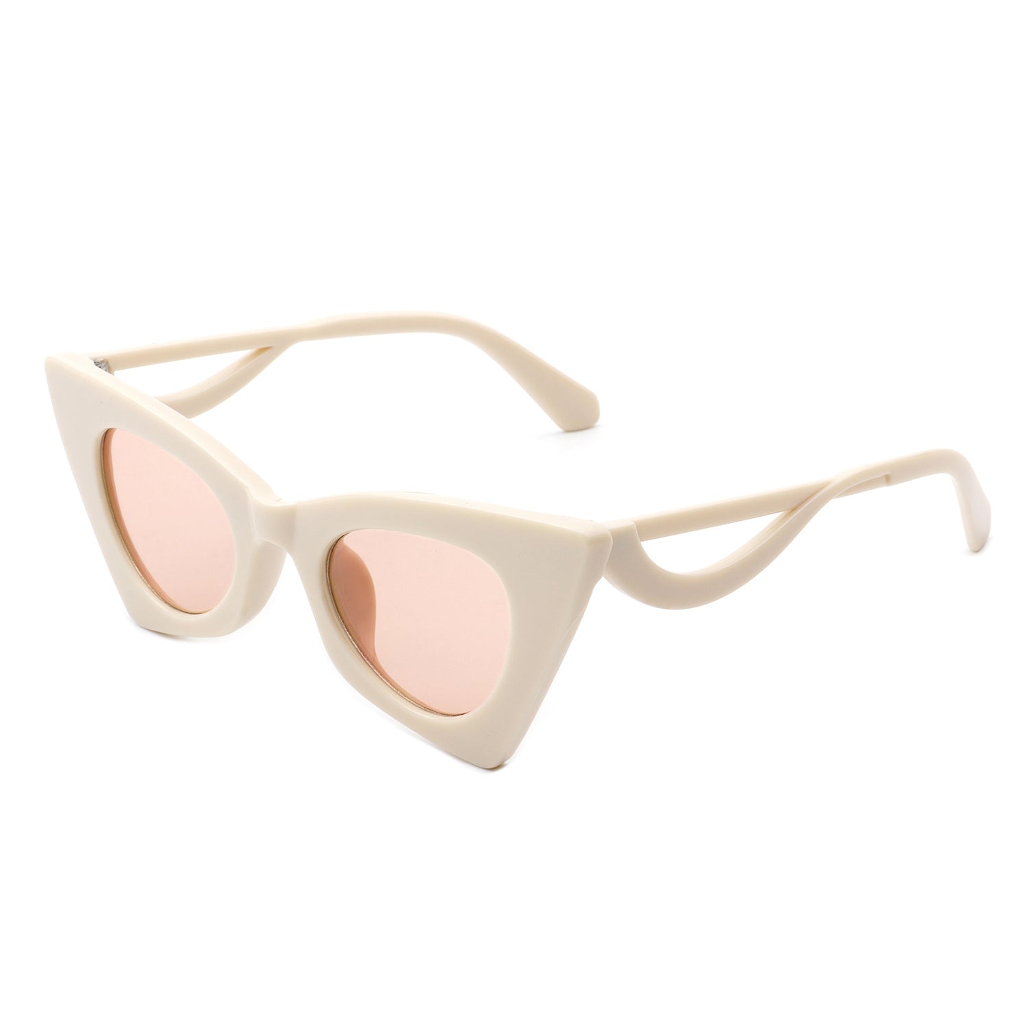 Luminea Women Retro High Pointed Vintage Fashion Cat Eye Sunglasses with a stylish cat eye design, featuring a plastic frame and UV protection.