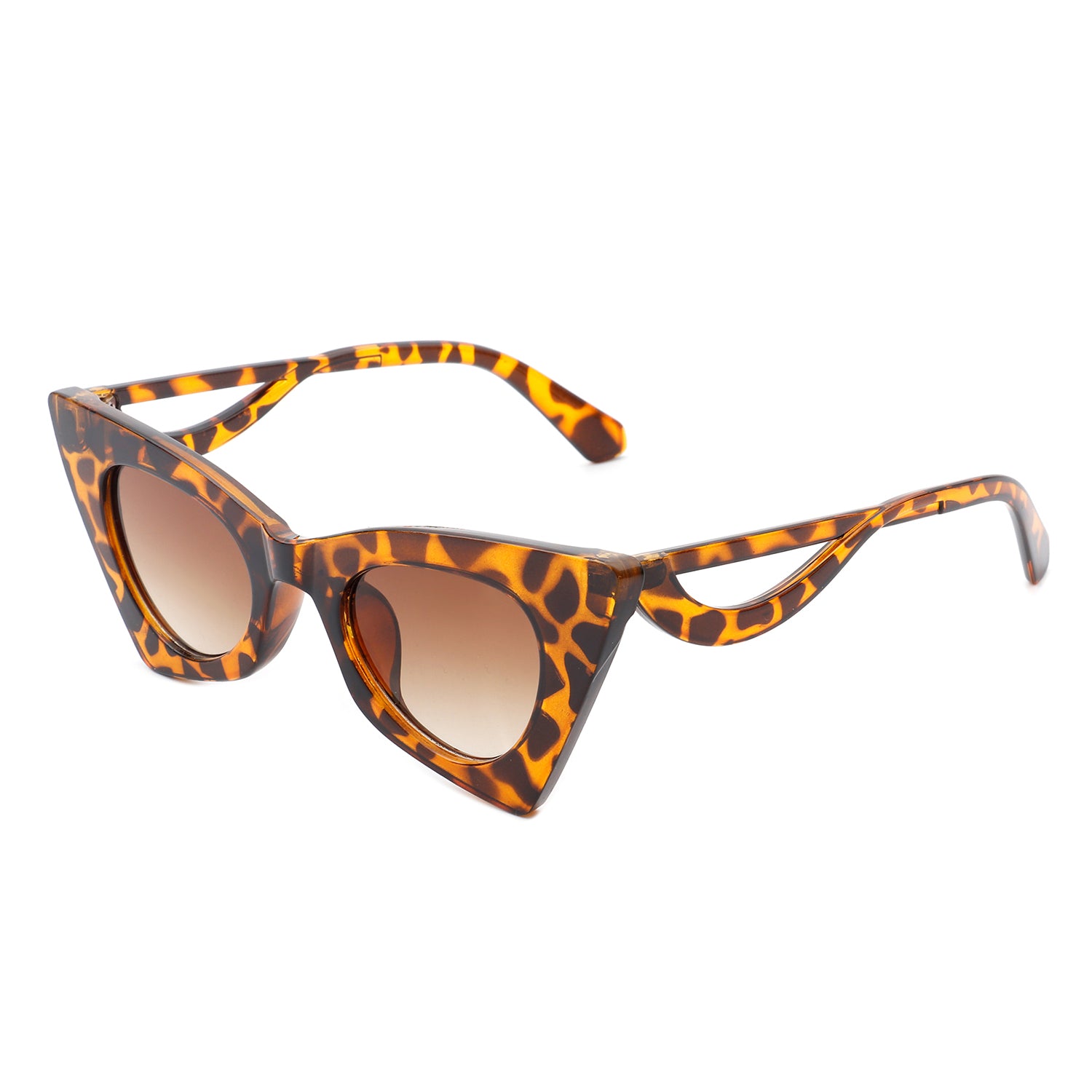 Luminea Women Retro High Pointed Vintage Fashion Cat Eye Sunglasses with a stylish cat eye design, featuring a plastic frame and UV protection.