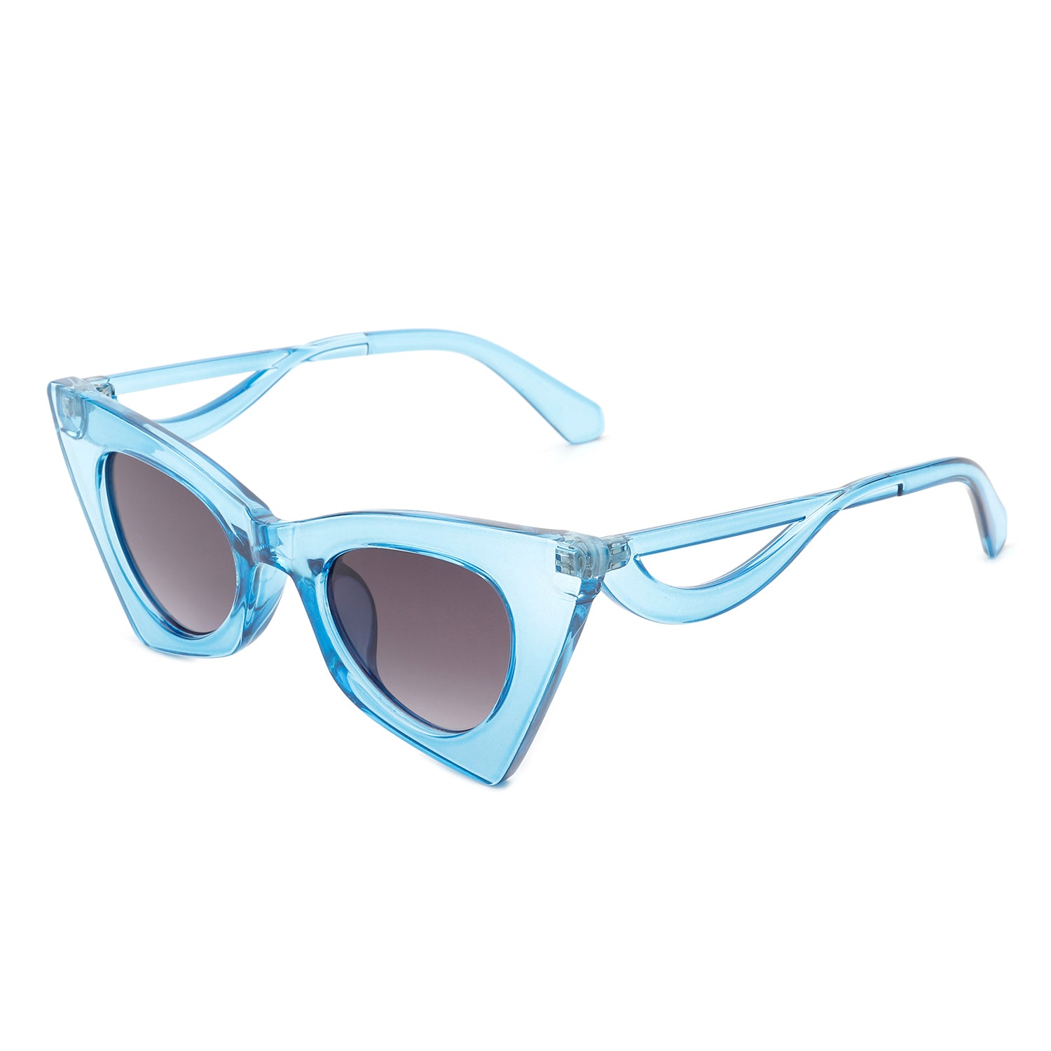 Luminea Women Retro High Pointed Vintage Fashion Cat Eye Sunglasses with a stylish cat eye design, featuring a plastic frame and UV protection.