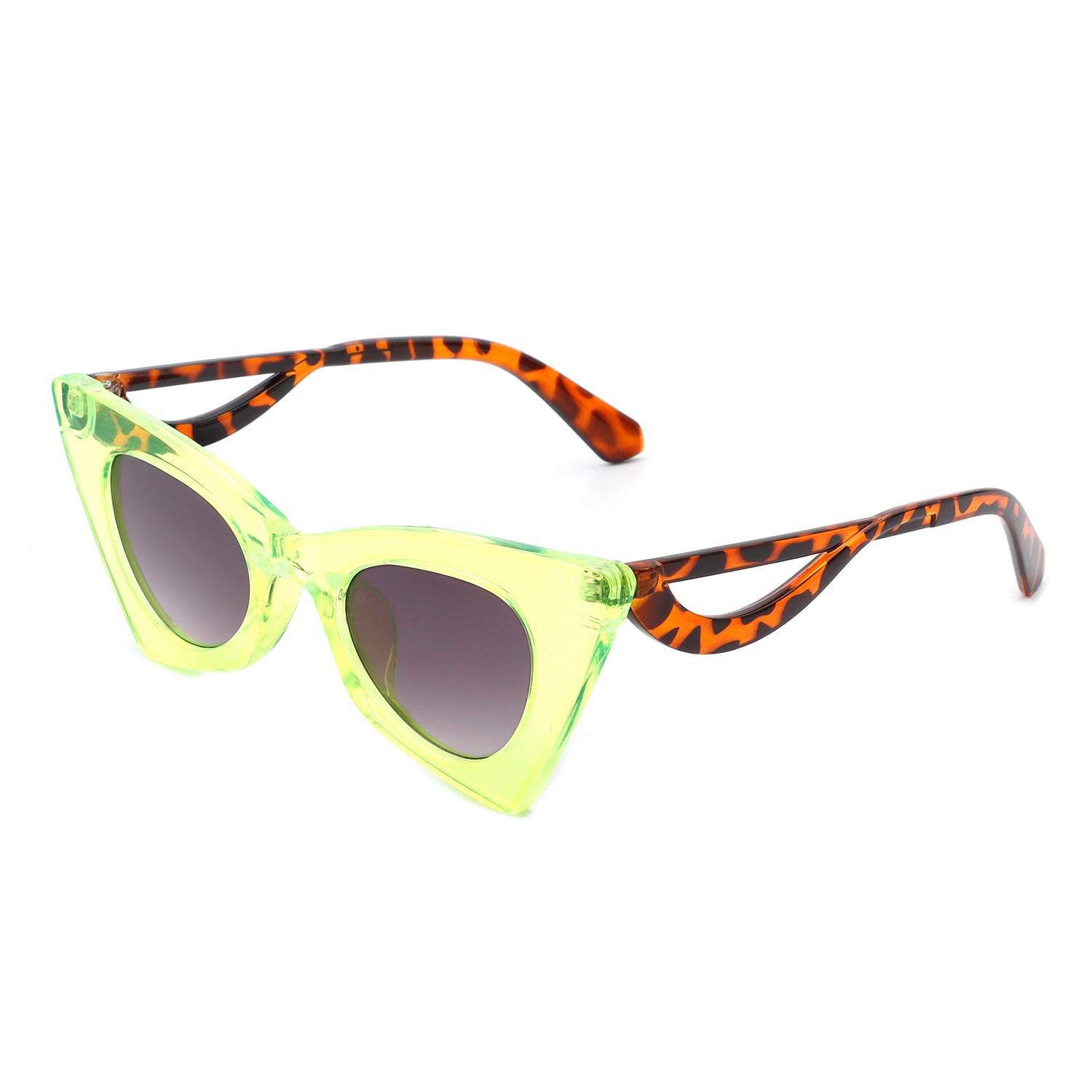 Luminea Women Retro High Pointed Vintage Fashion Cat Eye Sunglasses with a stylish cat eye design, featuring a plastic frame and UV protection.