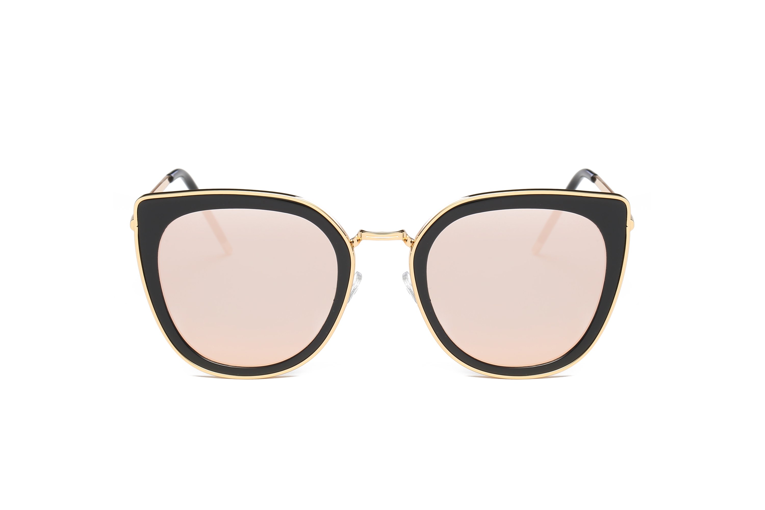 Mabel Women Classic Metal Round Cat Eye Oversized Sunglasses with UV protection, featuring a stylish cat eye design and durable metal frame.