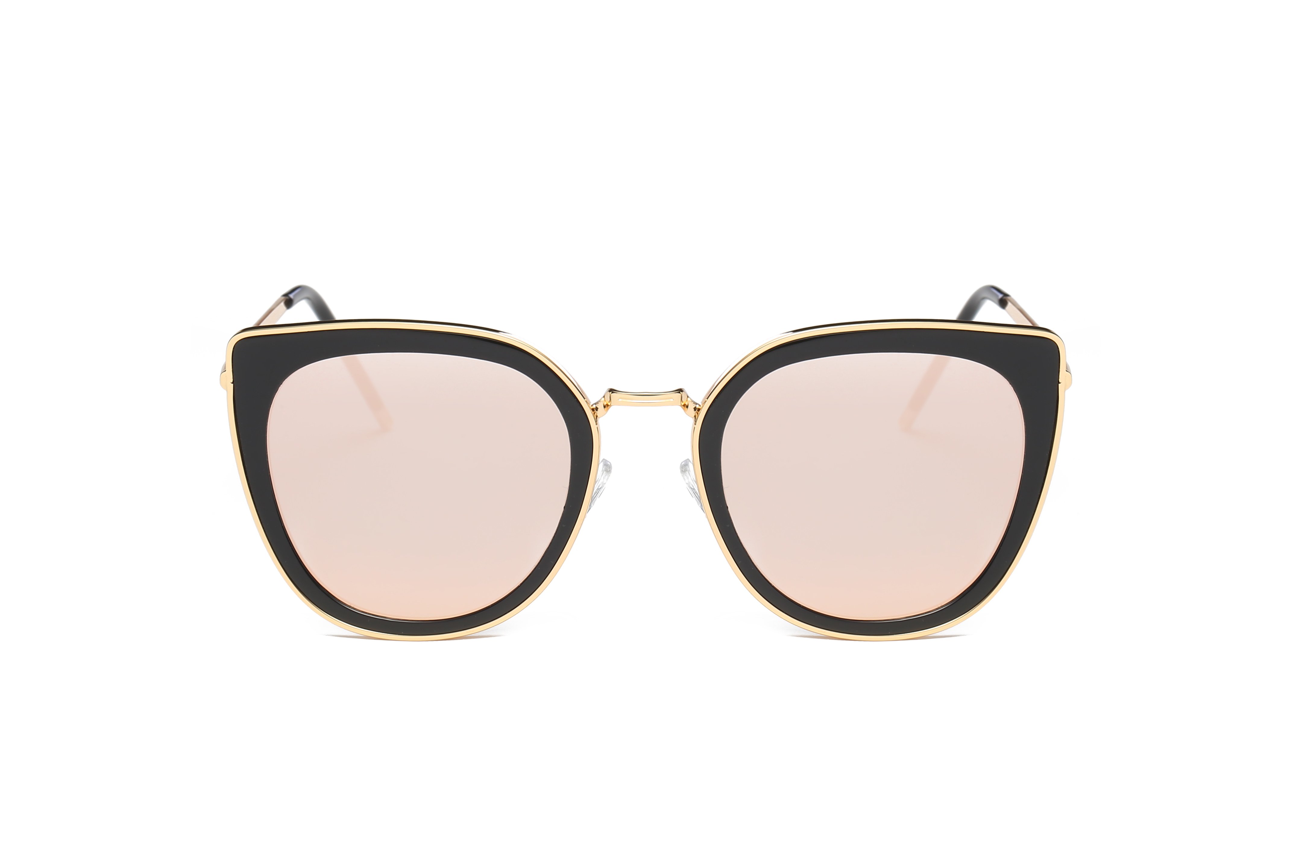 Mabel Women Classic Metal Round Cat Eye Oversized Sunglasses with UV protection, featuring a stylish cat eye design and durable metal frame.