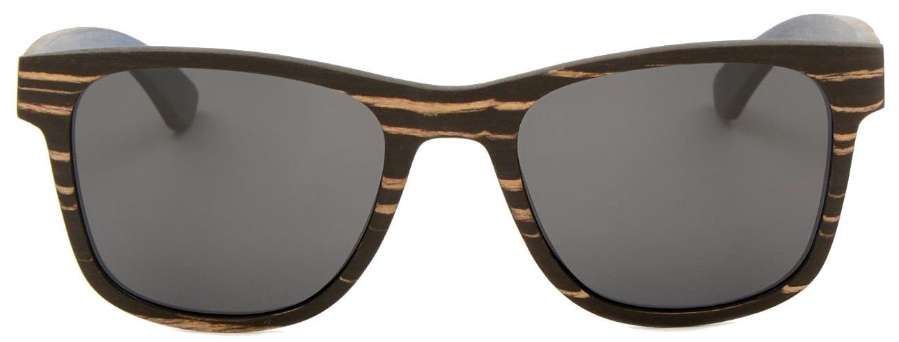 Micky Wood Sunglasses featuring multilayer wood frame in various wood combinations with grey TAC polarised lenses.