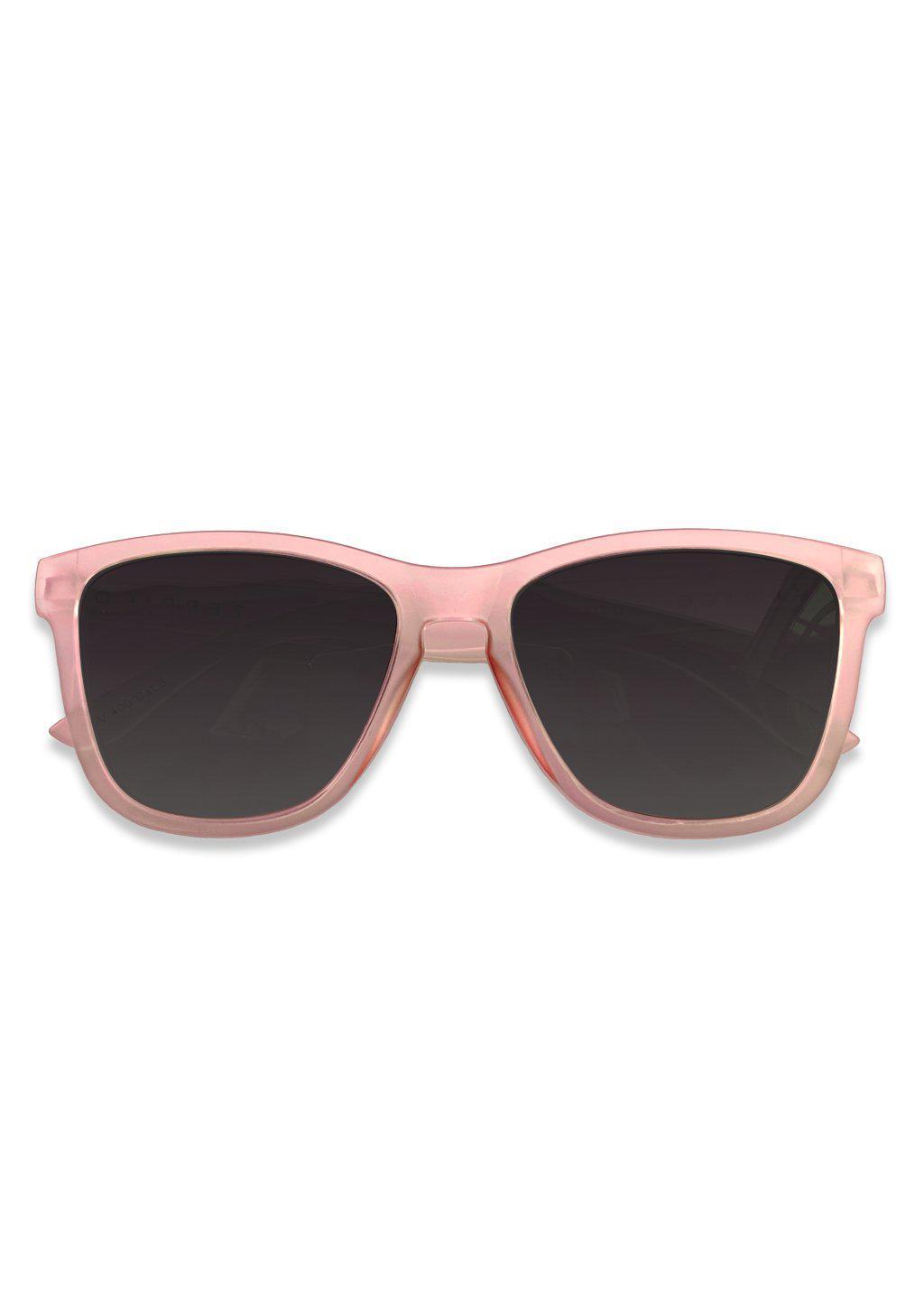 MOOD Wayfarer V2 - Orchid sunglasses featuring a pink frame and black polarized lenses, perfect for stylish sun protection.