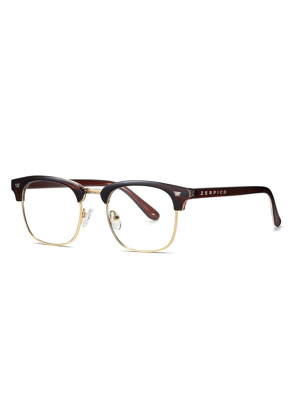 Nexus Ark blue-light glasses featuring a classic clubmaster design in black and gold.