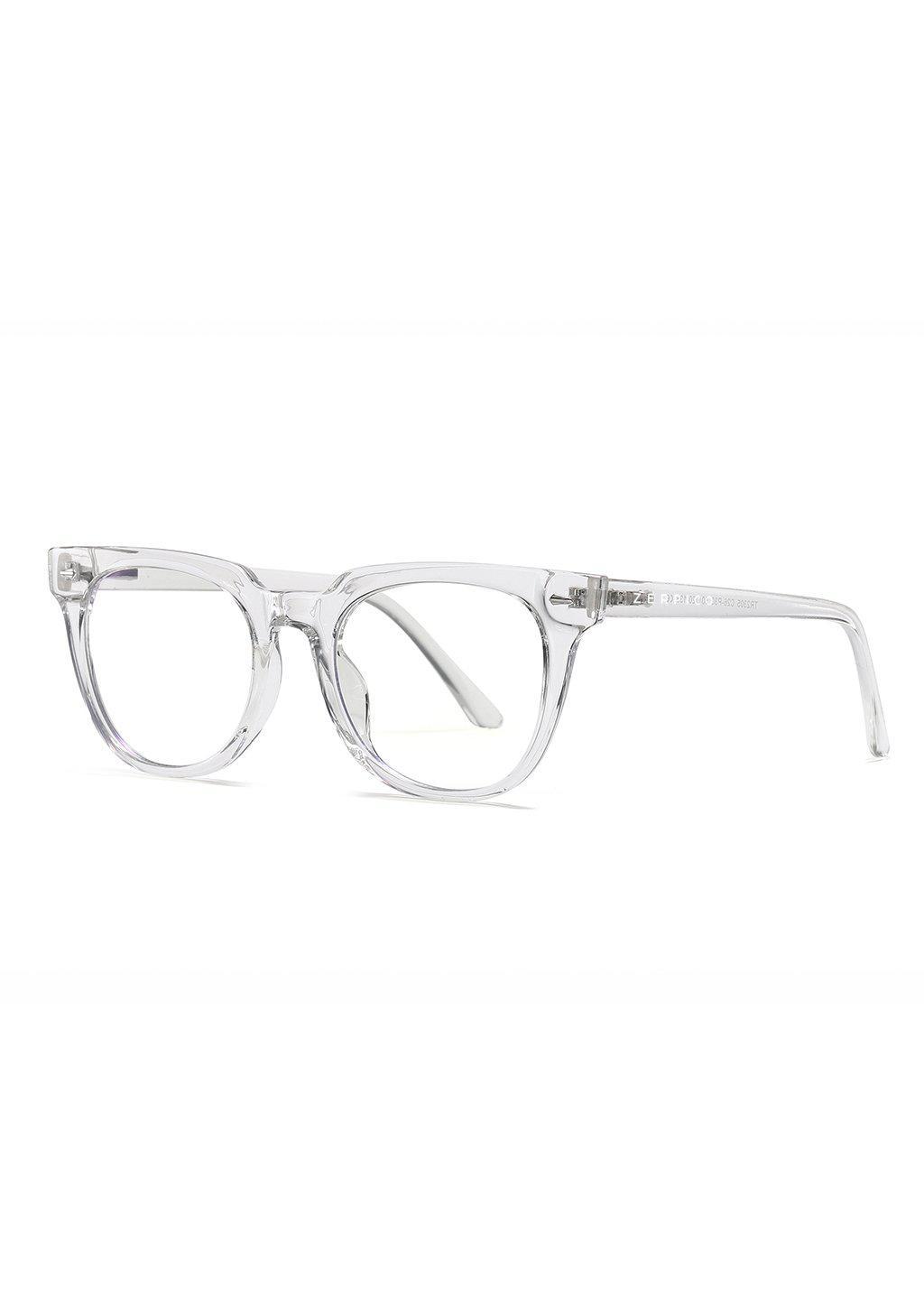 Hive anti blue-light glasses with a stylish cat-eye design, available in black, tortoise, and clear colors.