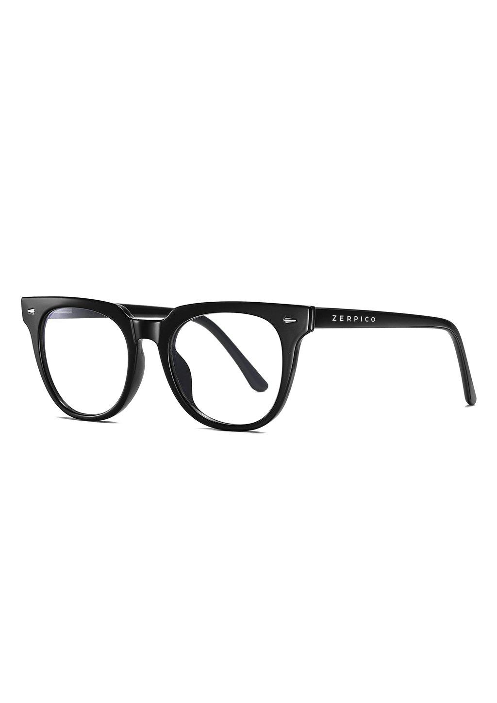 Hive anti blue-light glasses with a stylish cat-eye design, available in black, tortoise, and clear colors.