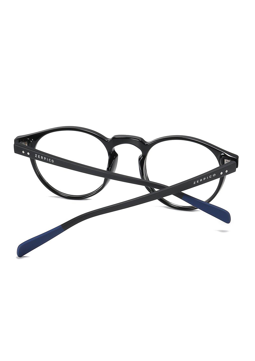 Nexus Holo blue-light glasses featuring a round design with flexible rubber arms, available in multiple colors.