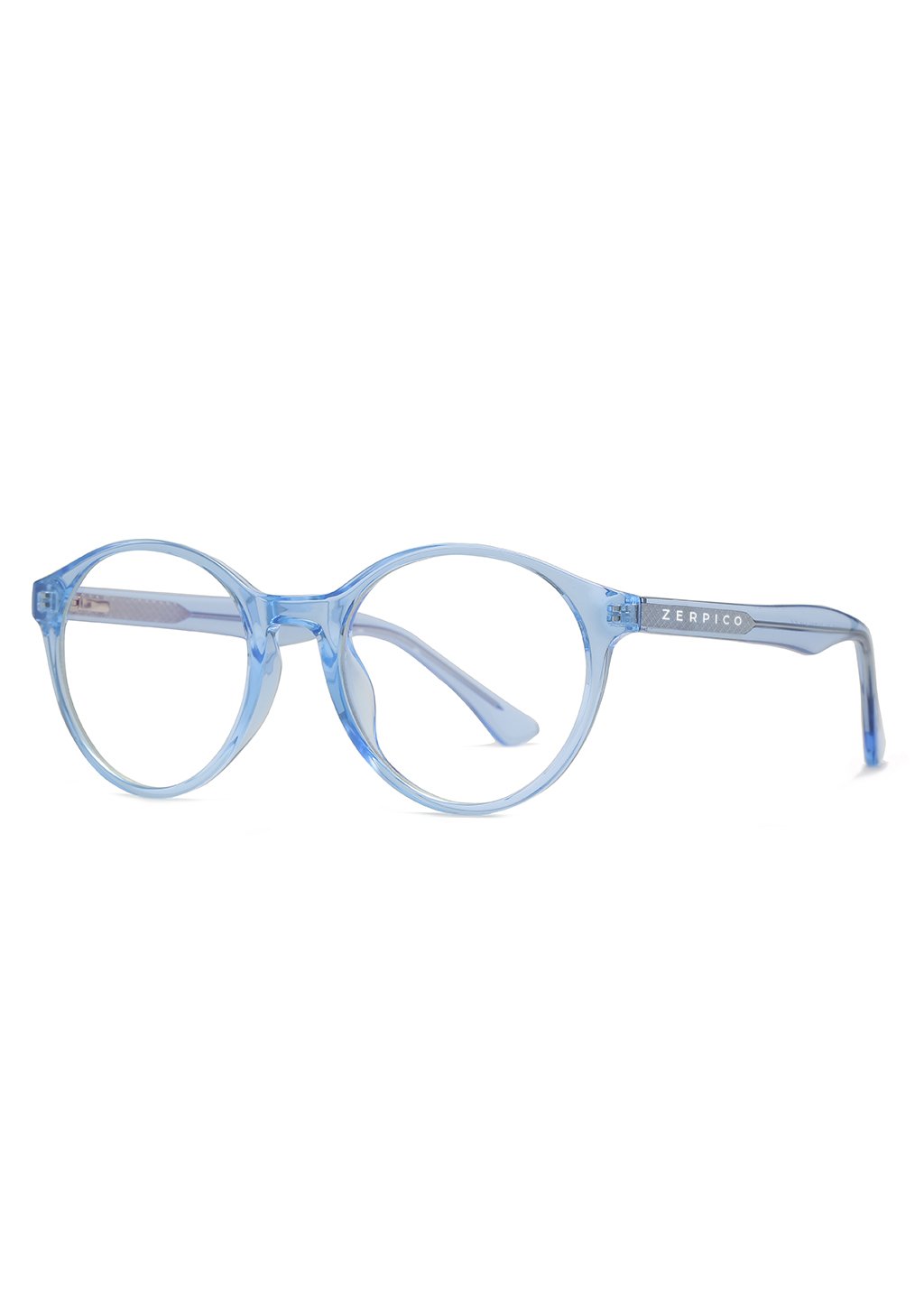 Tron anti blue-light glasses featuring photochromic lenses, showcasing a stylish round design with hyper extendable hinges.