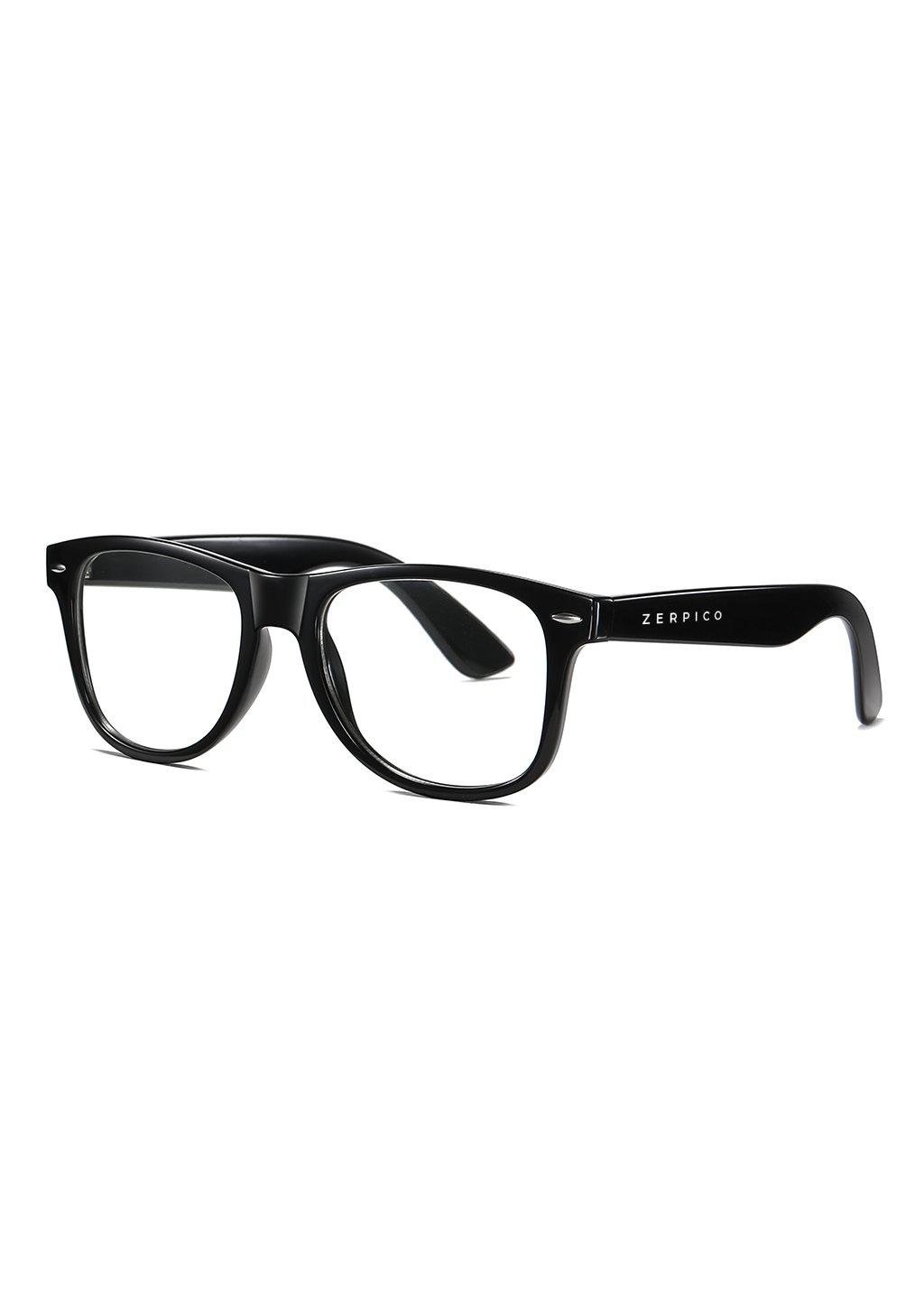 Xenon anti blue-light glasses in wayfarer style, available in black, tortoise, and transparent colors, designed for comfort and eye protection.