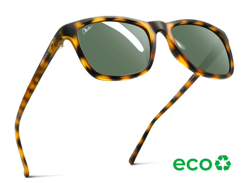 Okulars Eco Nordic Kelp sunglasses made from recycled materials, featuring a matte finish and UV400 protection.