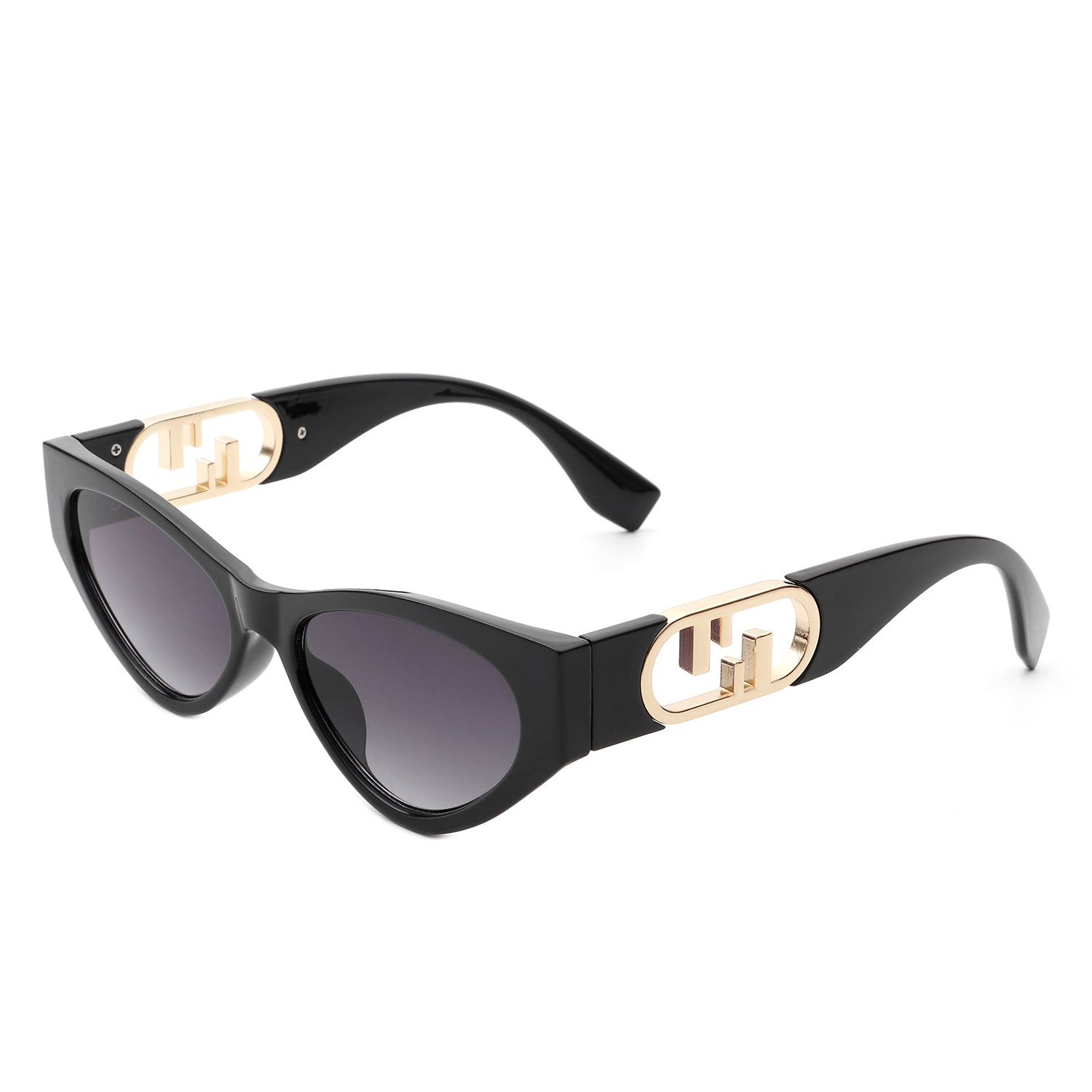 Phoenixx Women Fashion Retro Cat Eye Sunglasses with stylish cat eye design, plastic and metal frame, and UV protection.