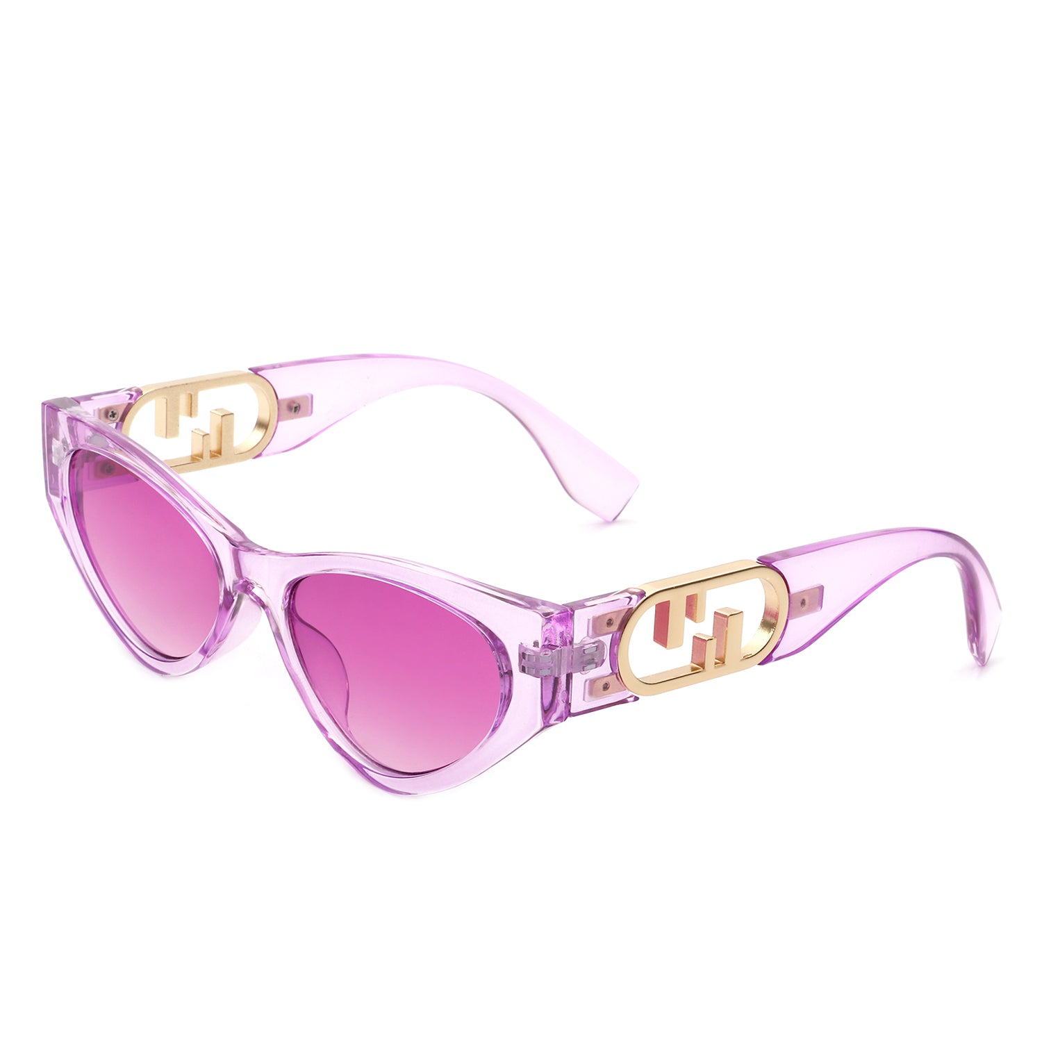 Phoenixx Women Fashion Retro Cat Eye Sunglasses with stylish cat eye design, plastic and metal frame, and UV protection.