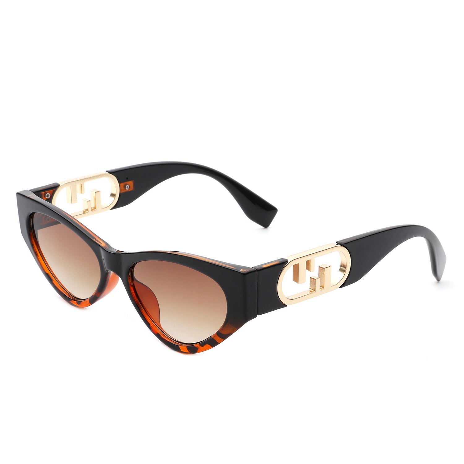 Phoenixx Women Fashion Retro Cat Eye Sunglasses with stylish cat eye design, plastic and metal frame, and UV protection.