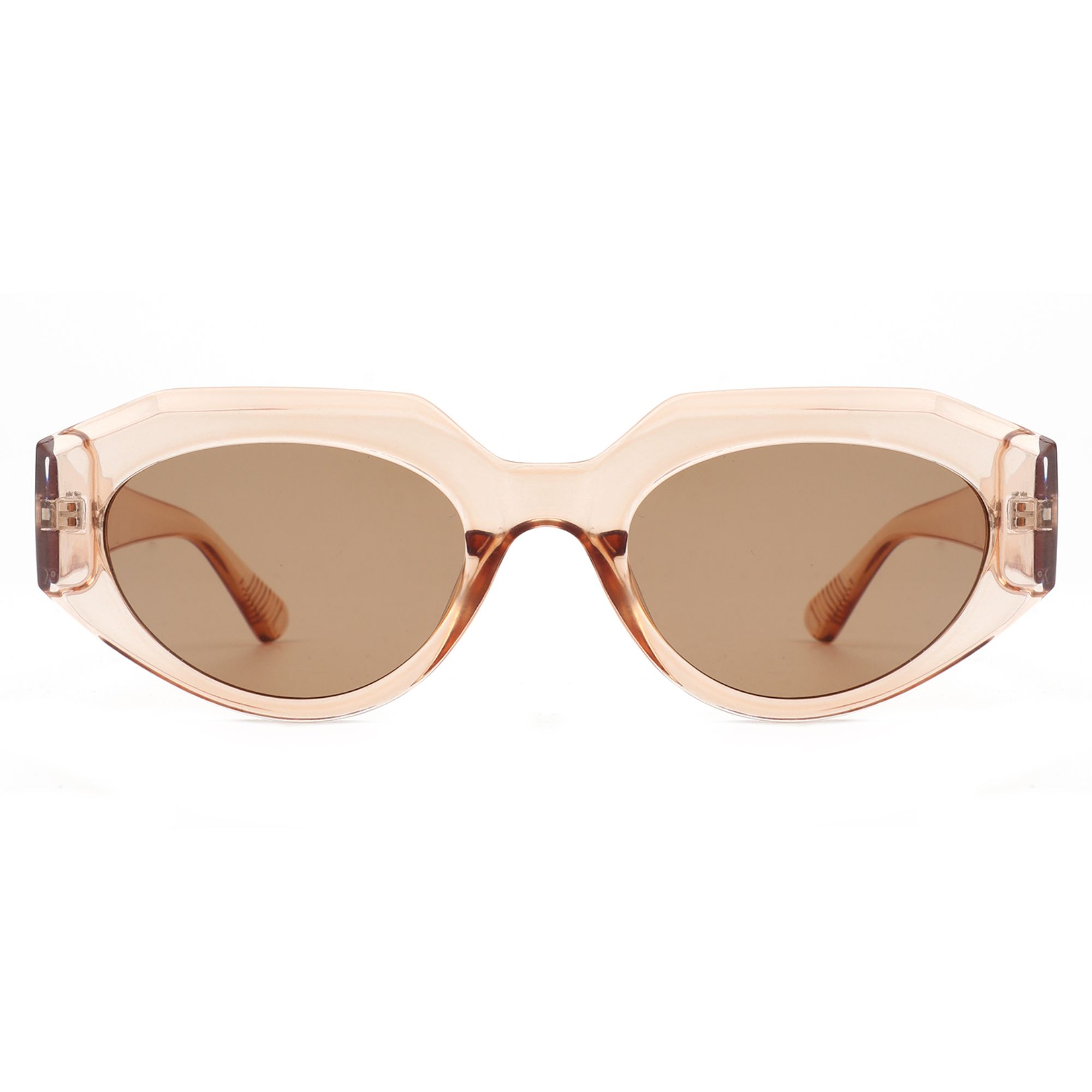 Pommel retro cat eye sunglasses with thick vintage frame, suitable for men and women, offering stylish eye protection.