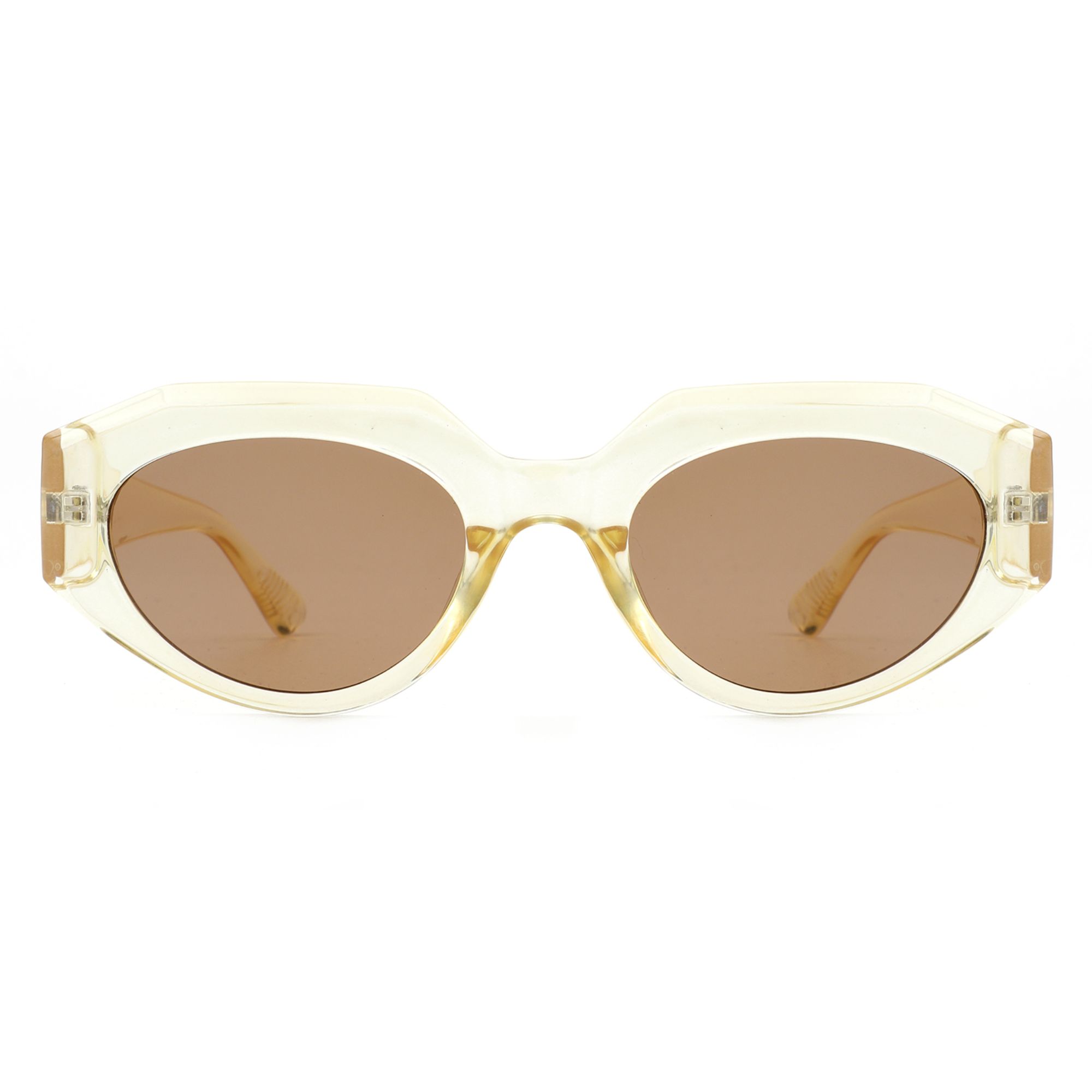 Pommel retro cat eye sunglasses with thick vintage frame, suitable for men and women, offering stylish eye protection.