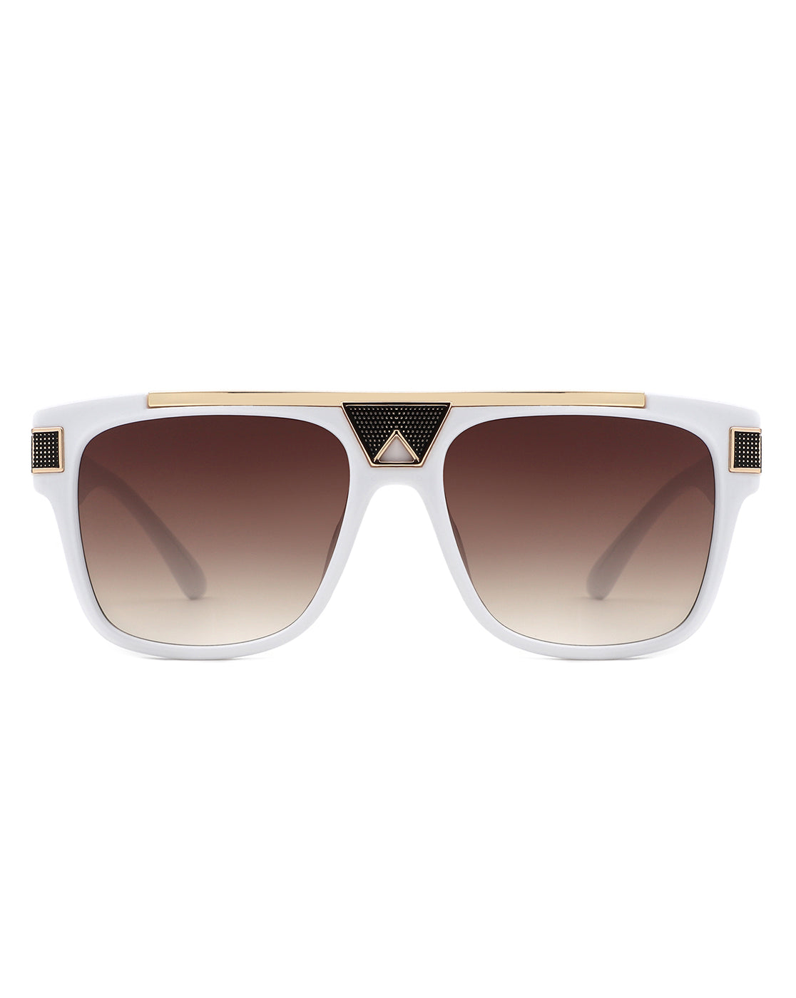 Qepruerus Aviator Style Retro Square Fashion Sunglasses with a chic square frame and impact-resistant lenses, perfect for stylish eye protection.