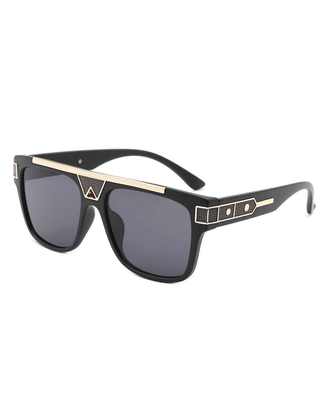 Qepruerus Aviator Style Retro Square Fashion Sunglasses with a chic square frame and impact-resistant lenses, perfect for stylish eye protection.