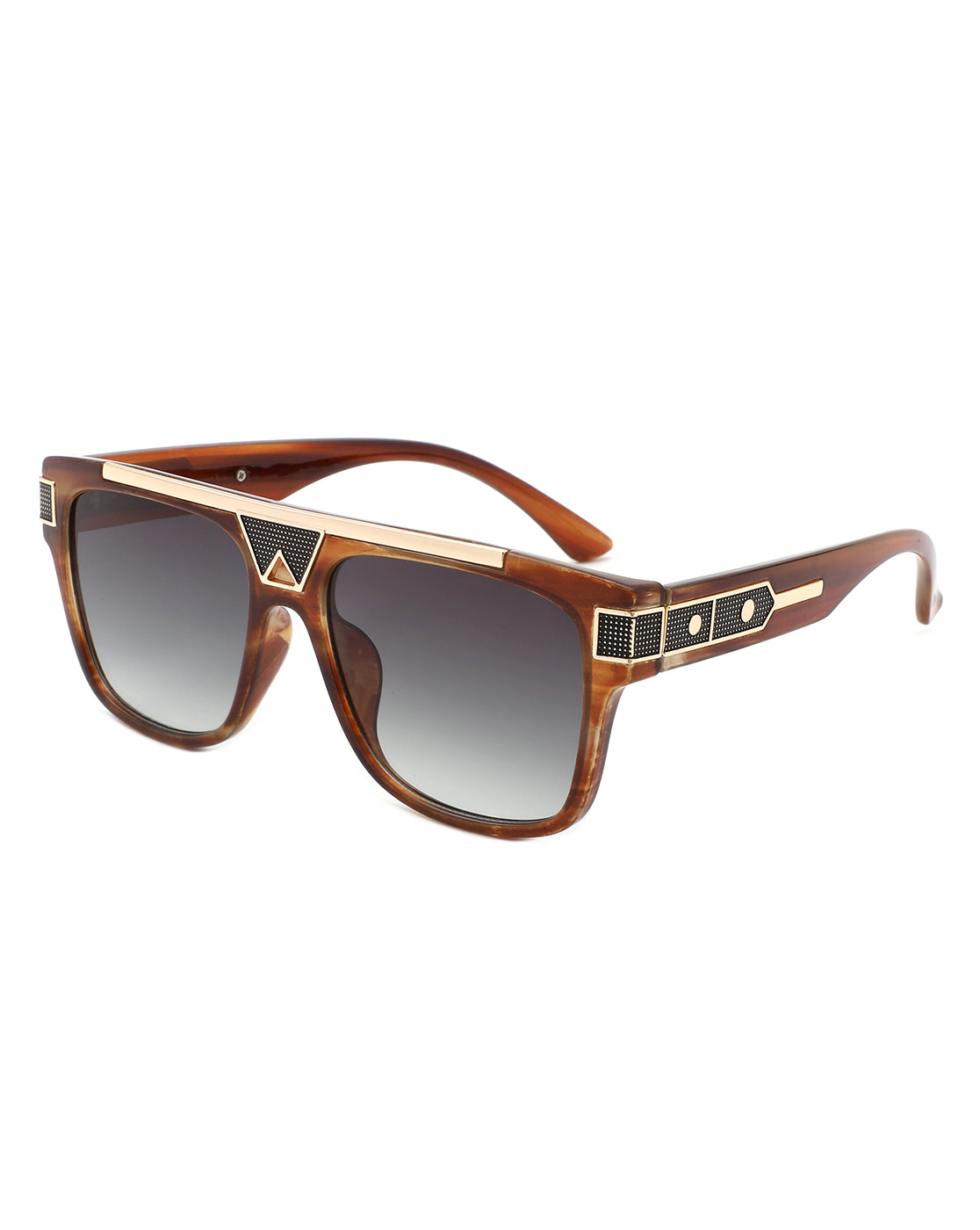 Qepruerus Aviator Style Retro Square Fashion Sunglasses with a chic square frame and impact-resistant lenses, perfect for stylish eye protection.