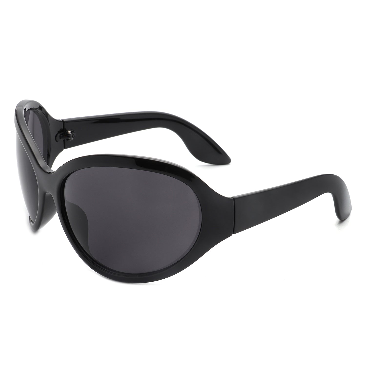 Quinlan Oversized Round Wraparound Women's Sunglasses with a stylish design and protective lenses.