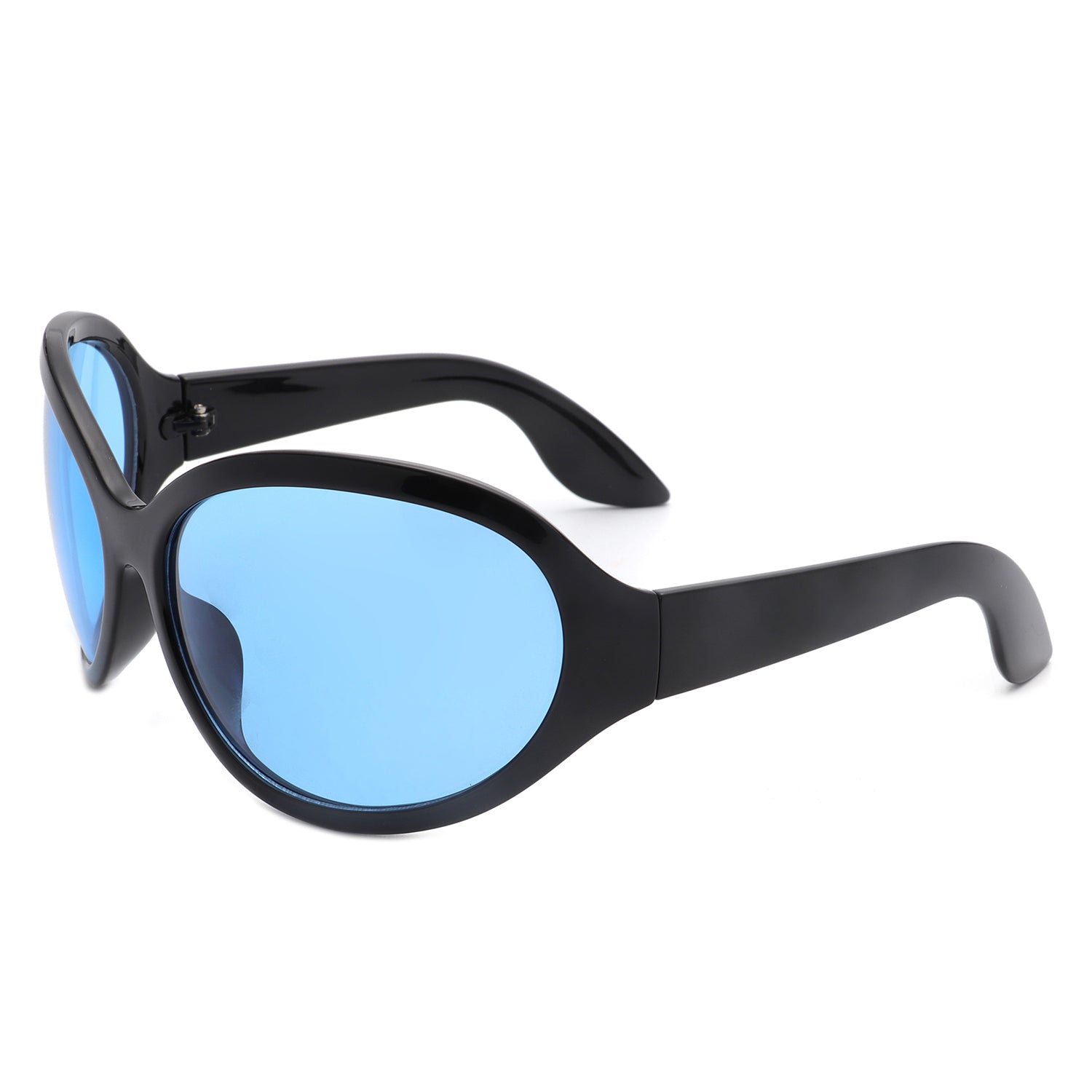 Quinlan Oversized Round Wraparound Women's Sunglasses with a stylish design and protective lenses.