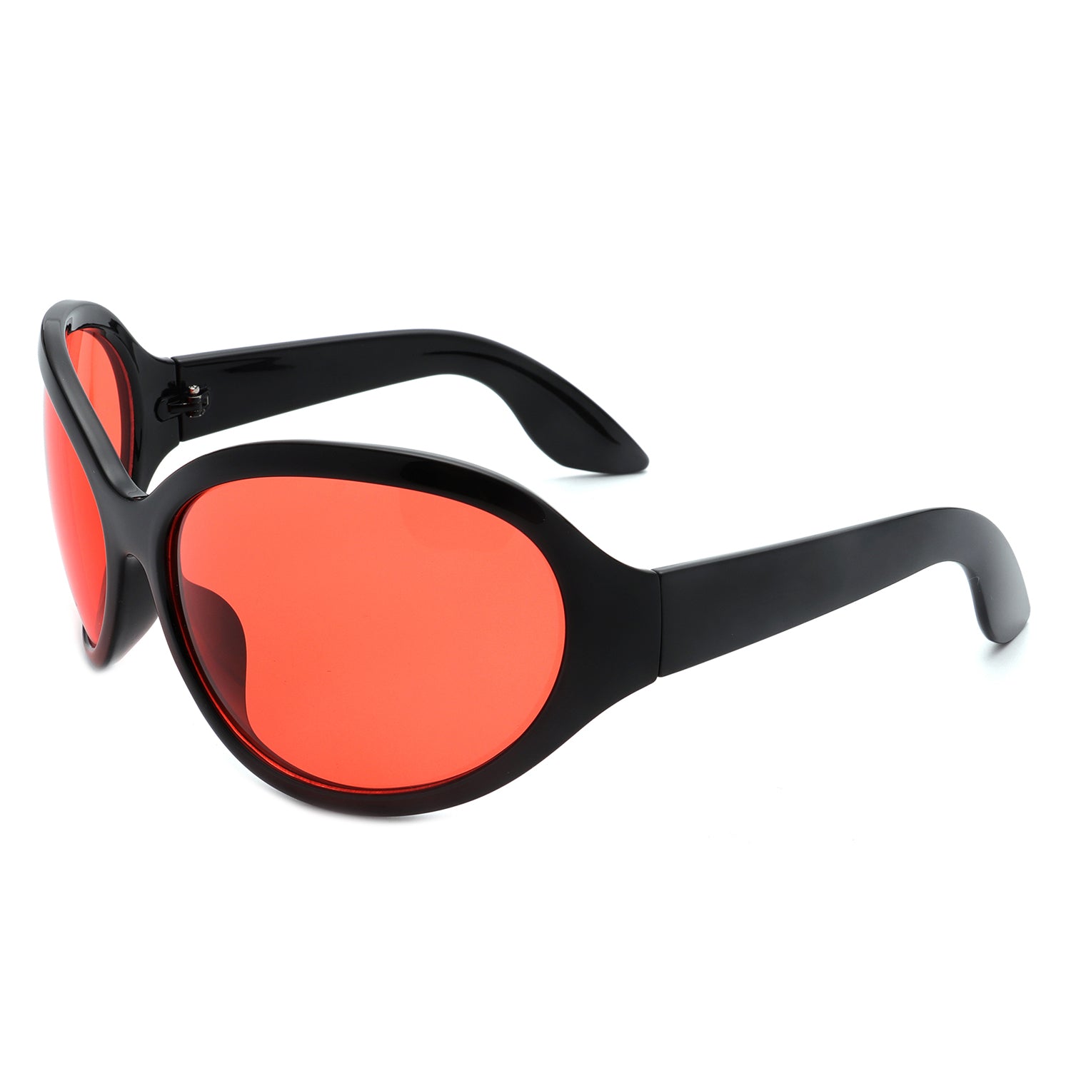 Quinlan Oversized Round Wraparound Women's Sunglasses with a stylish design and protective lenses.