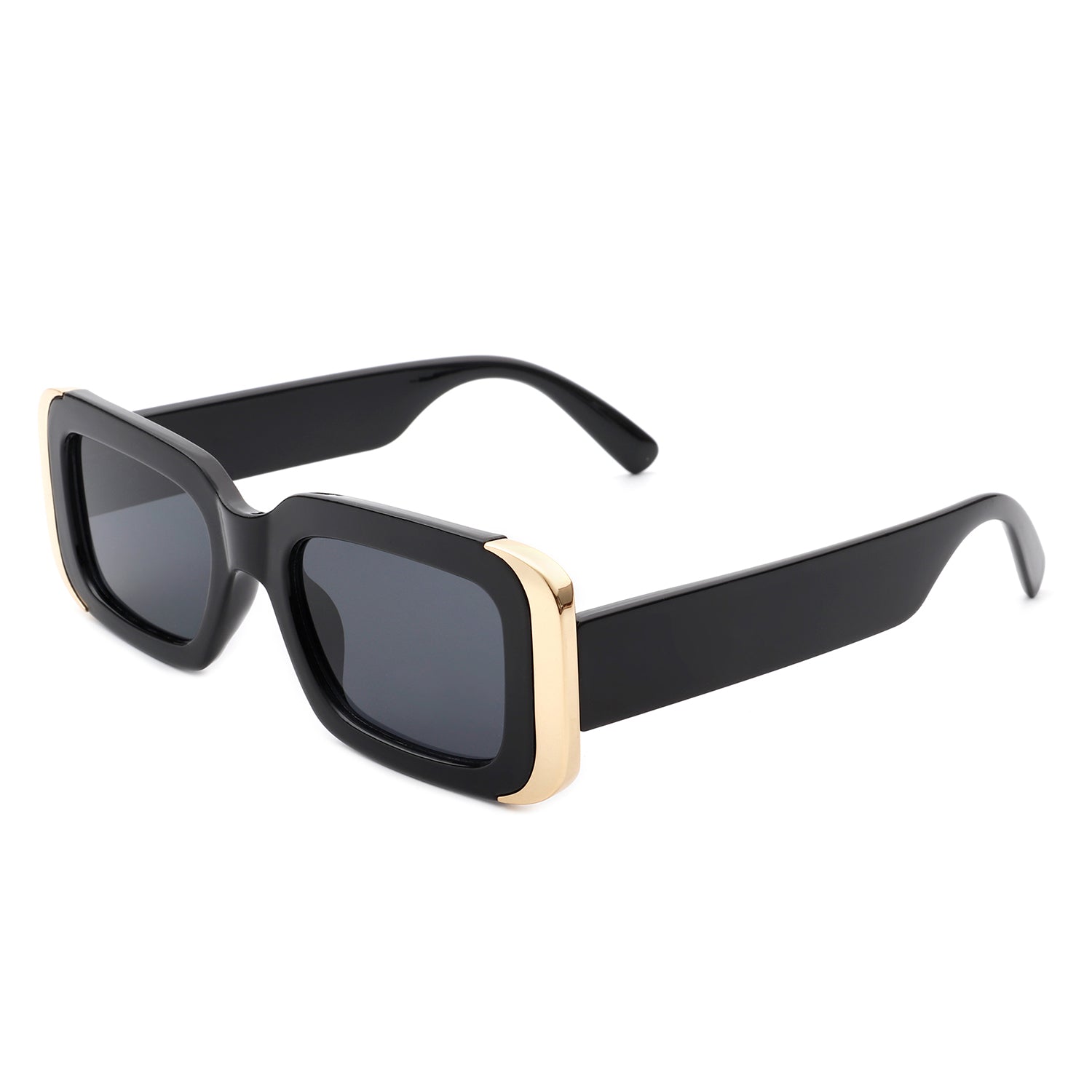 Quixotic Rectangle Narrow Fashion Tinted Square Sunglasses with a stylish design and UV protection.