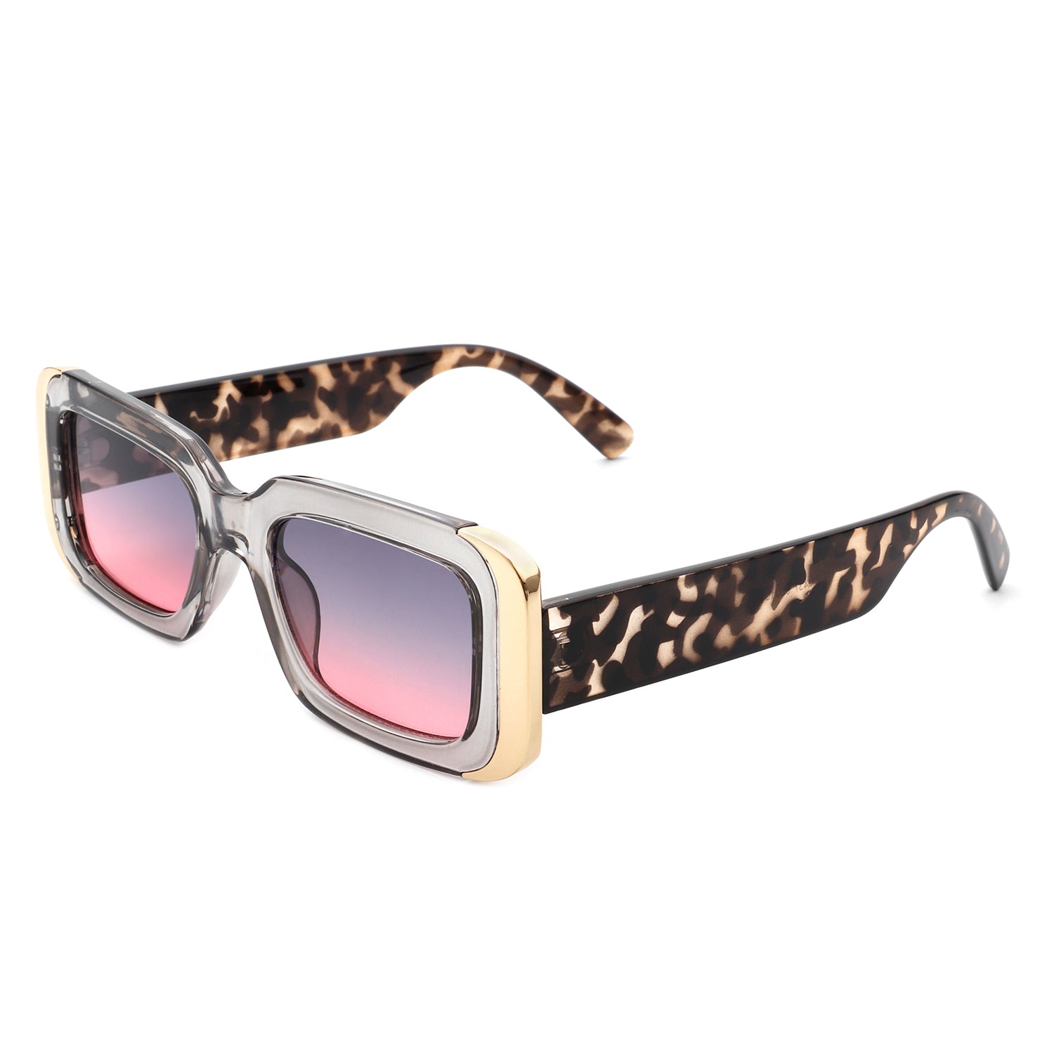 Quixotic Rectangle Narrow Fashion Tinted Square Sunglasses with a stylish design and UV protection.