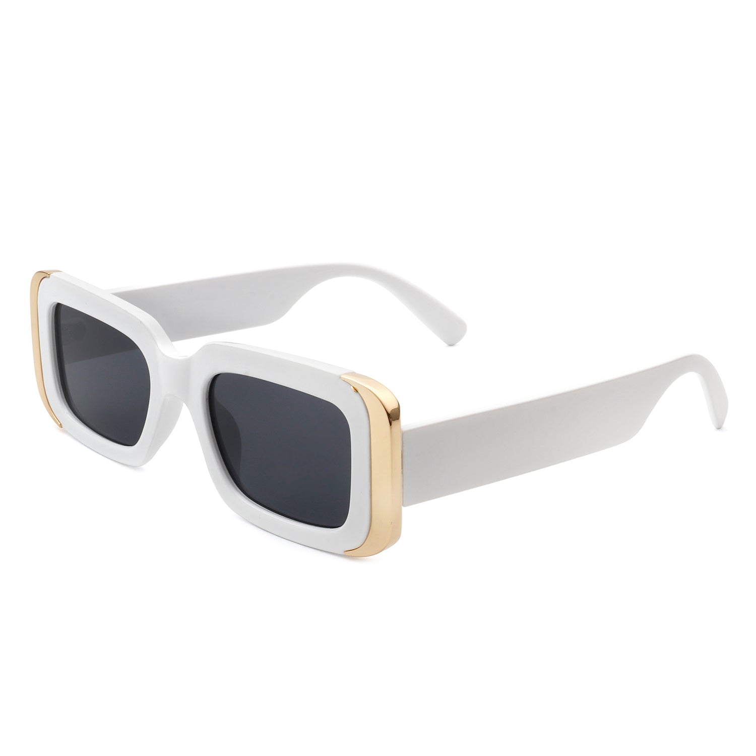 Quixotic Rectangle Narrow Fashion Tinted Square Sunglasses with a stylish design and UV protection.