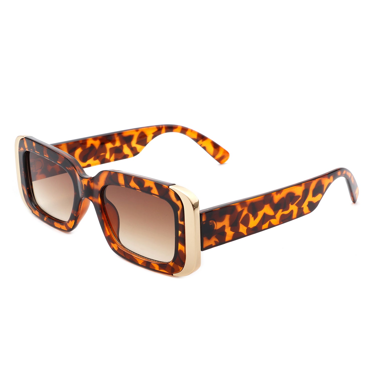 Quixotic Rectangle Narrow Fashion Tinted Square Sunglasses with a stylish design and UV protection.