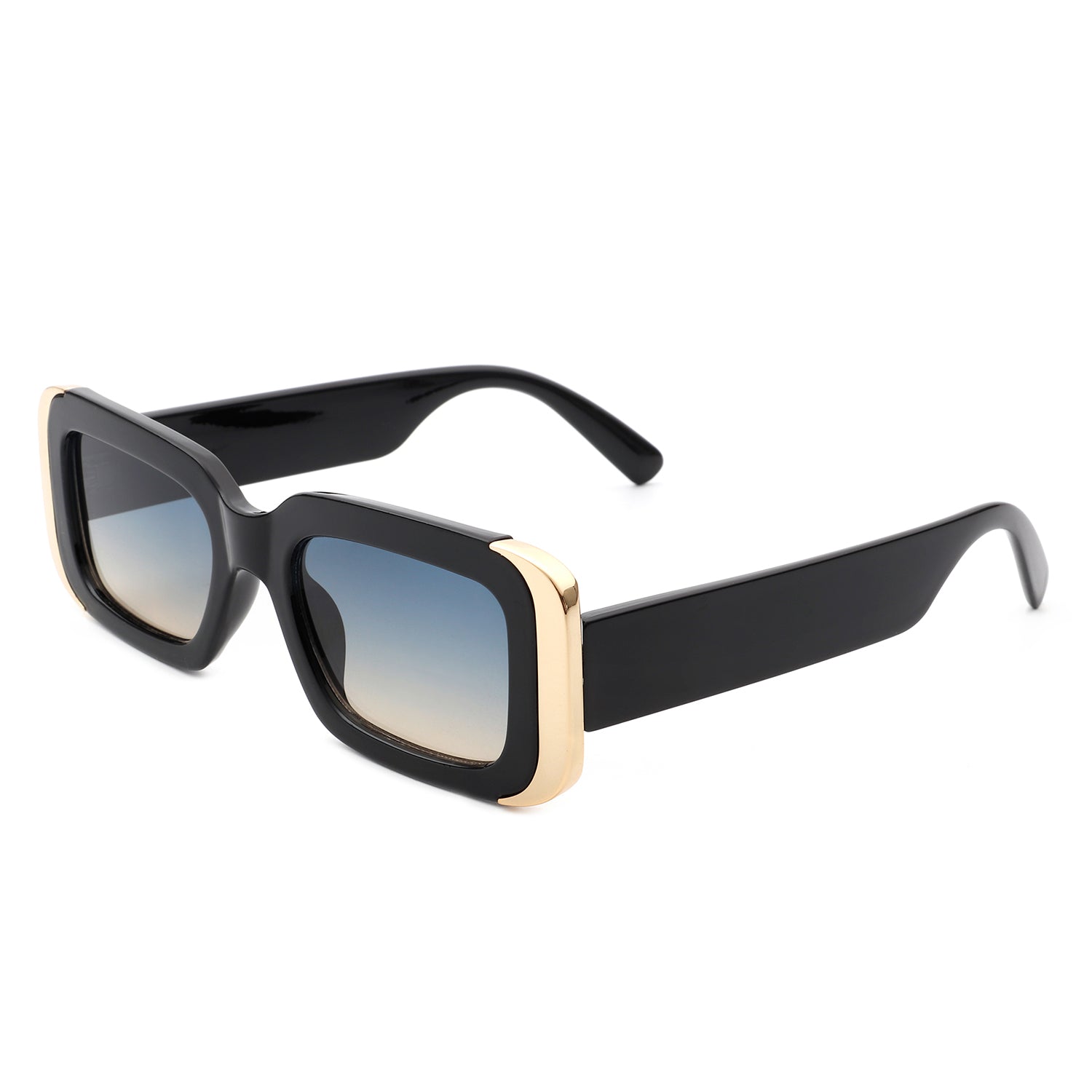 Quixotic Rectangle Narrow Fashion Tinted Square Sunglasses with a stylish design and UV protection.