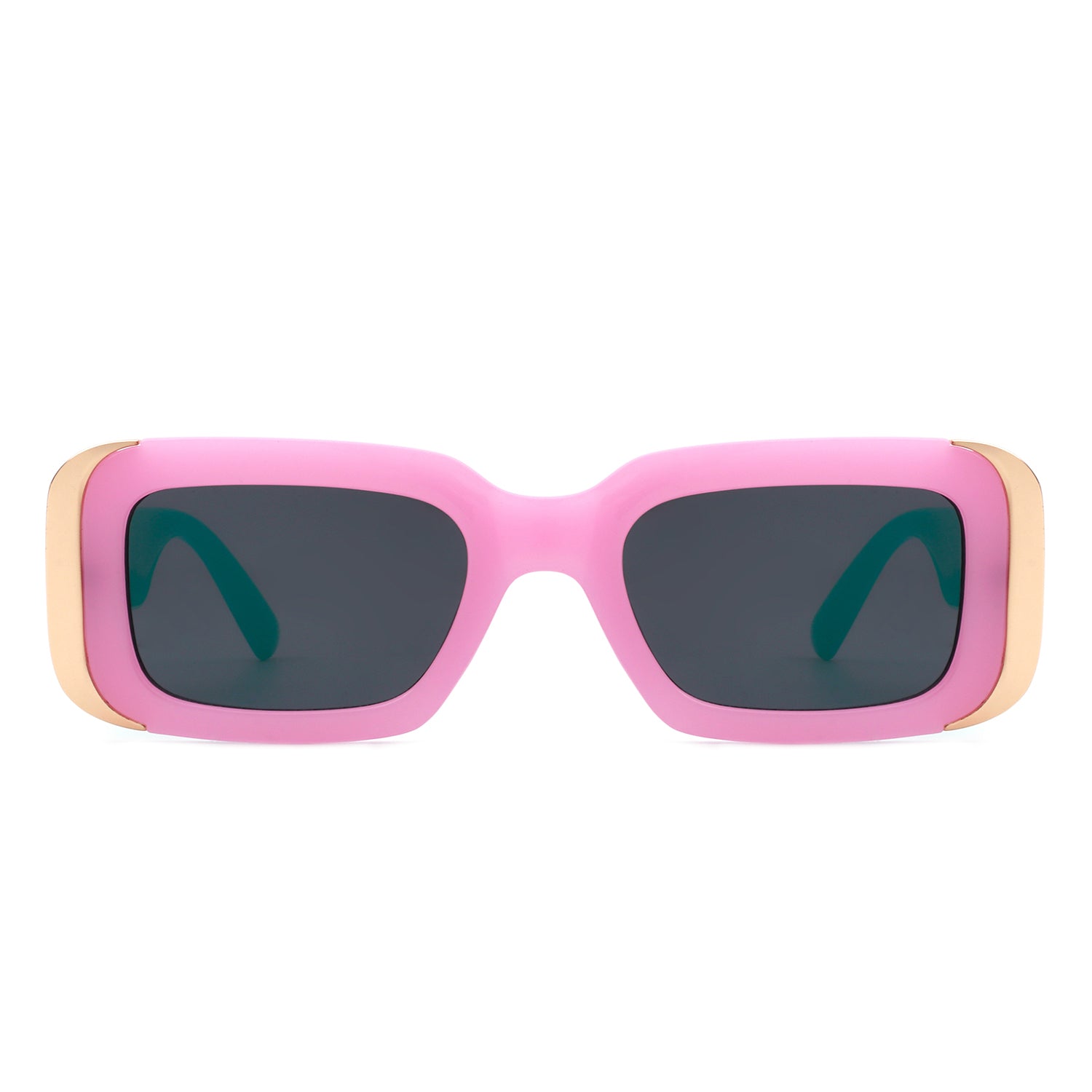 Quixotic Rectangle Narrow Fashion Tinted Square Sunglasses with a stylish design and UV protection.