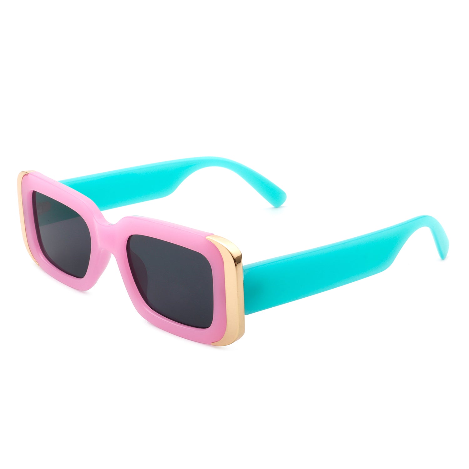 Quixotic Rectangle Narrow Fashion Tinted Square Sunglasses with a stylish design and UV protection.