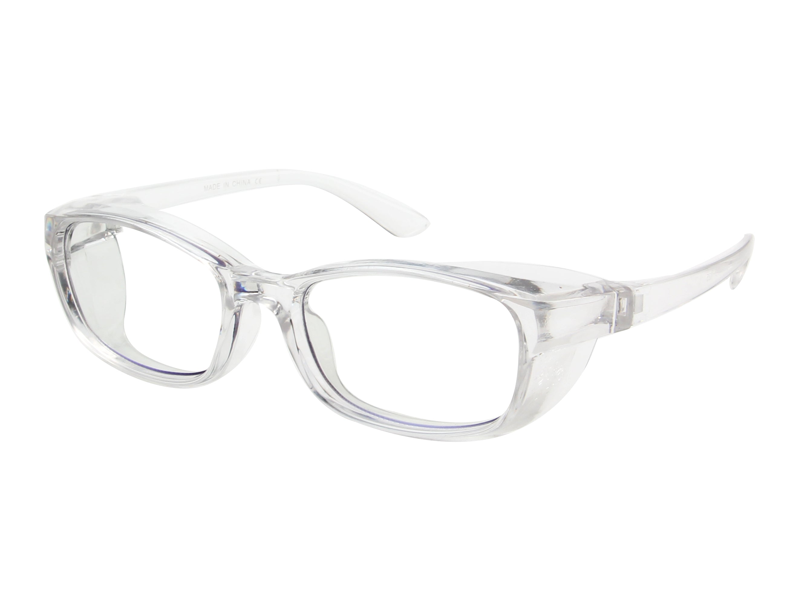 Salford Classic Rectangle Blue Light Blocker Glasses with a stylish plastic frame and clear PC lenses, designed for eye protection.