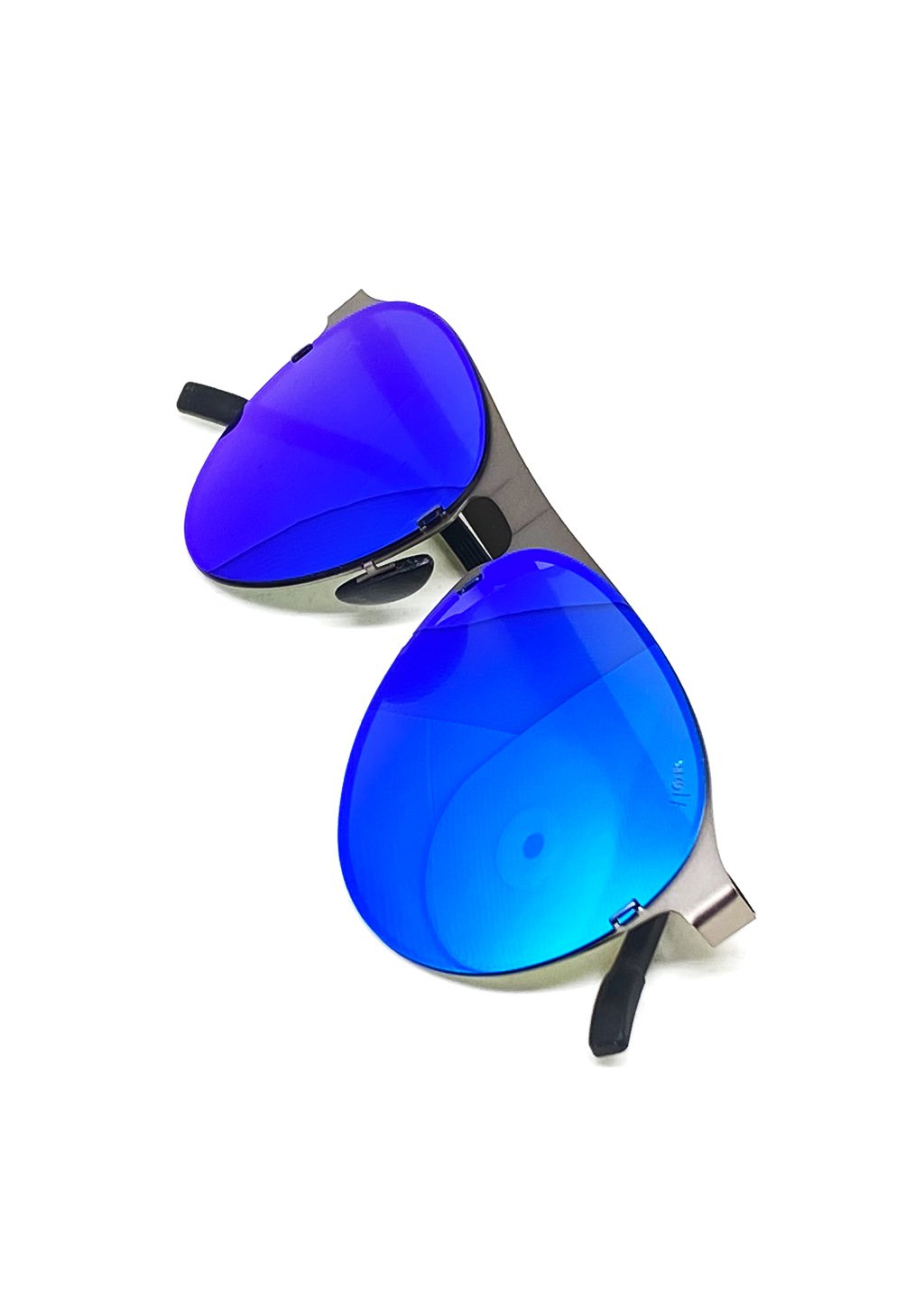 Scout foldable aviator sunglasses with interchangeable polarized lenses in various colors, displayed in a stylish case.