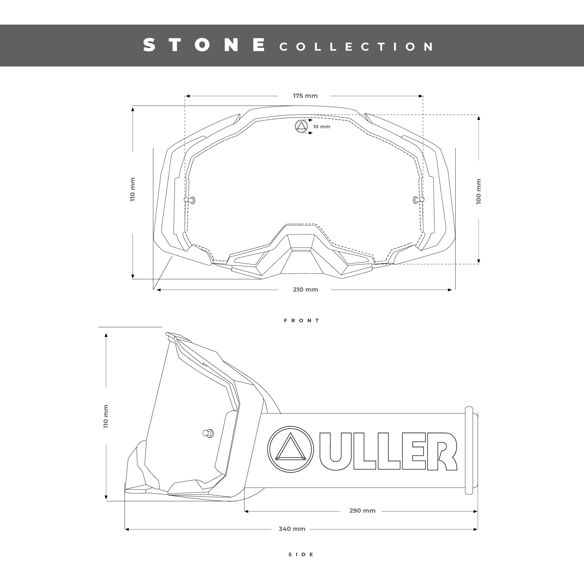 Stone Red and Blue Motocross and Enduro goggles designed for optimal eye protection and comfort during extreme sports.