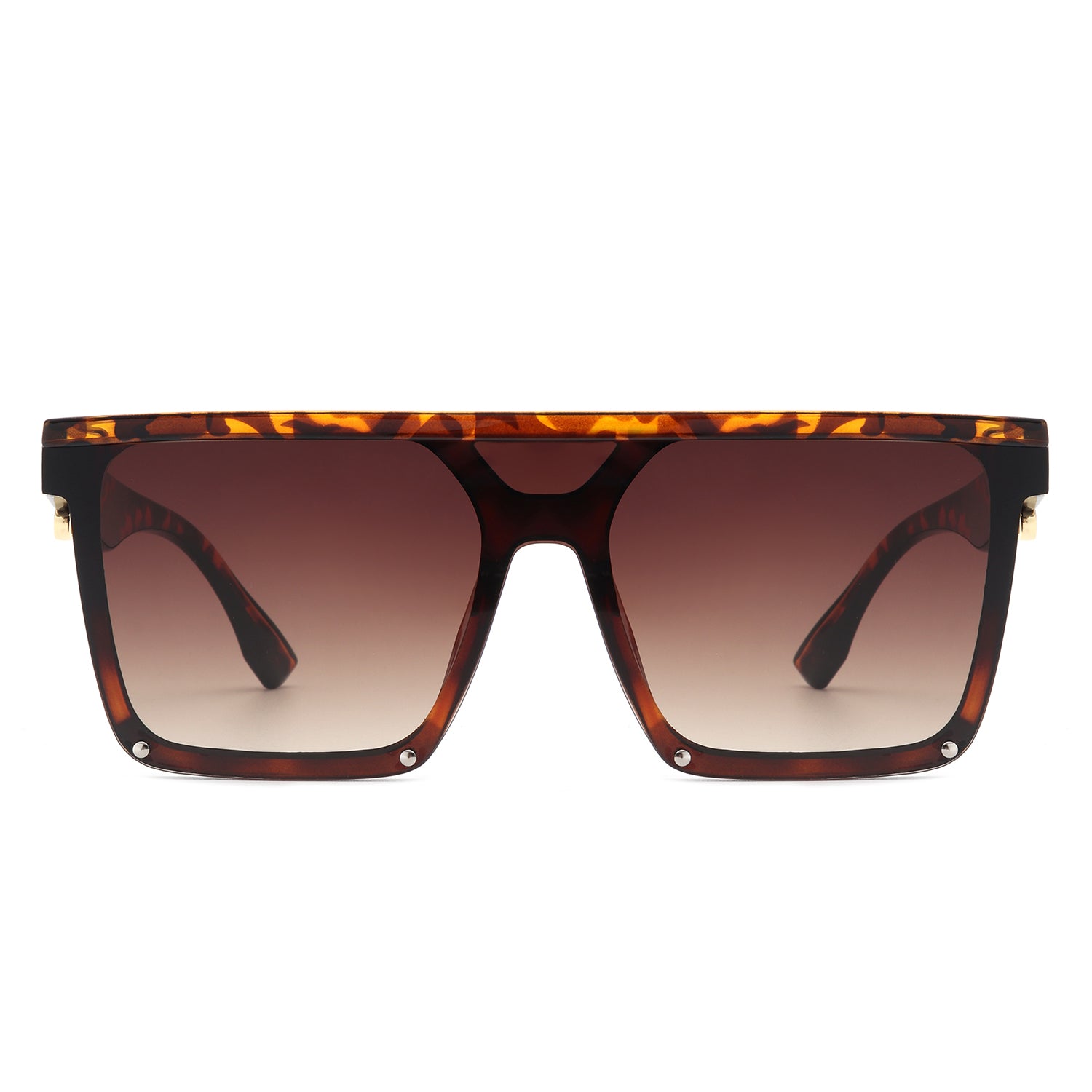 Sunquest Oversized Square Flat Top Sunglasses for Women, featuring a stylish design with a plastic frame and PC lenses, perfect for sun protection.